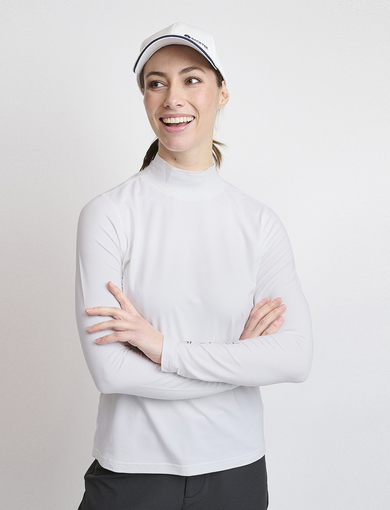 BACKTEE - Ladies First Skin Turtle Neck - poolopaidat - optical white - 1