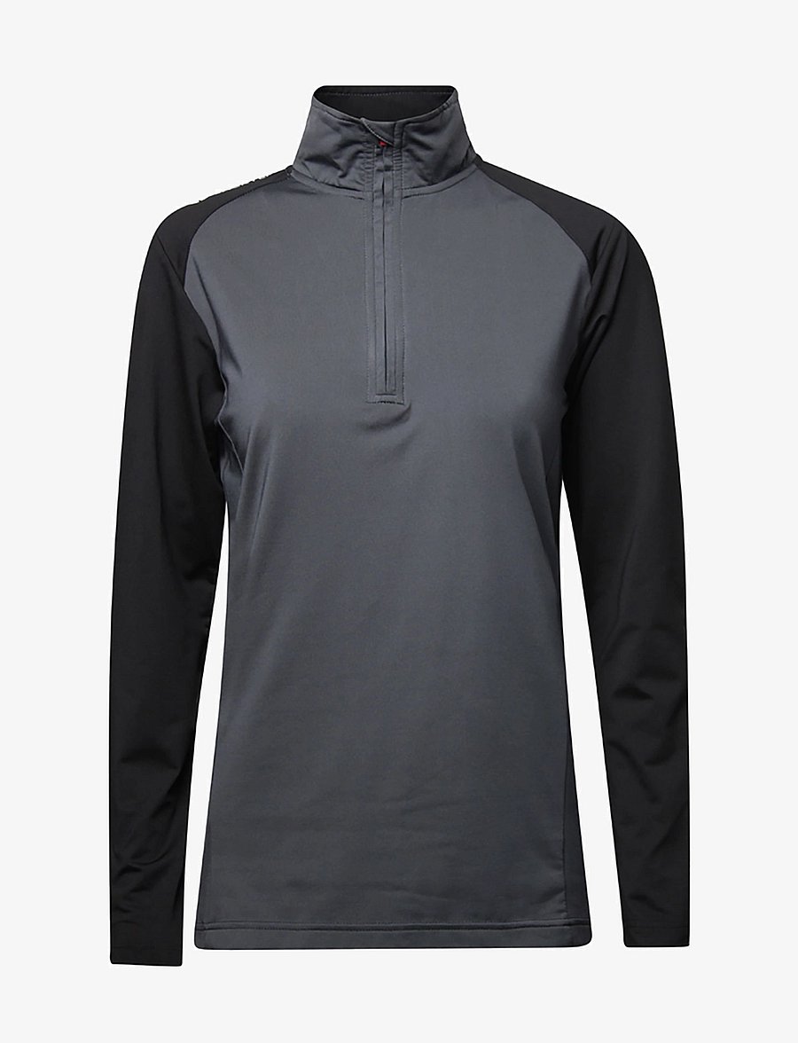 BACKTEE - Ladies Zipneck Baselayer - superundertøy & ullundertøy overdeler - asphalt - 1