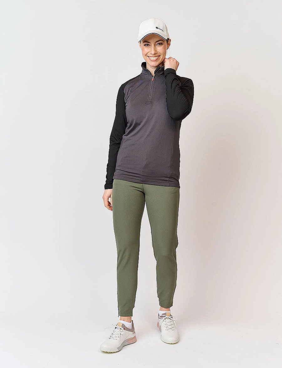 BACKTEE - Ladies Zipneck Baselayer - superundertøy & ullundertøy overdeler - asphalt - 3
