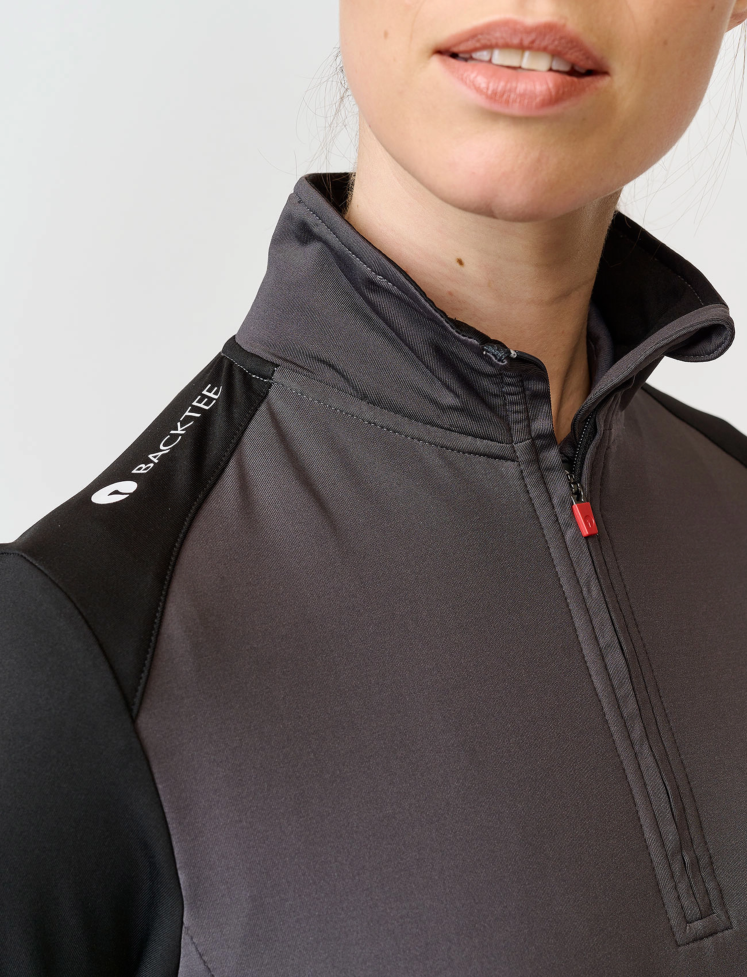 BACKTEE - Ladies Zipneck Baselayer - base layer tops - asphalt - 4