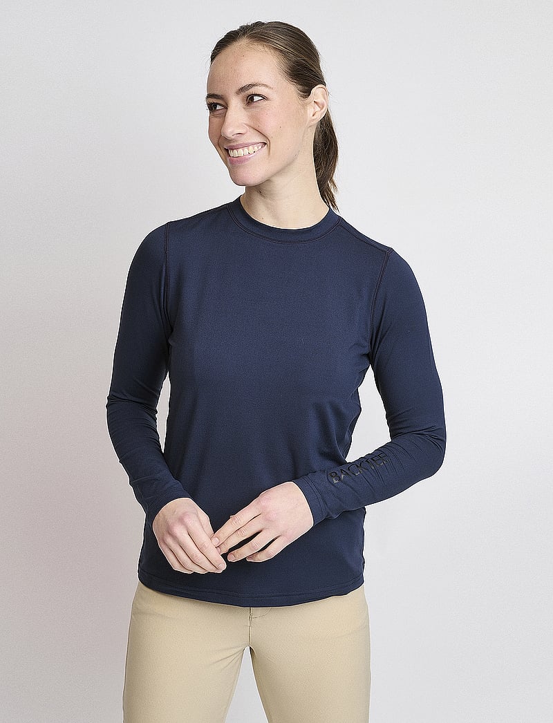 BACKTEE - Ladies First Skin Round Neck - långärmade tröjor - navy - 0