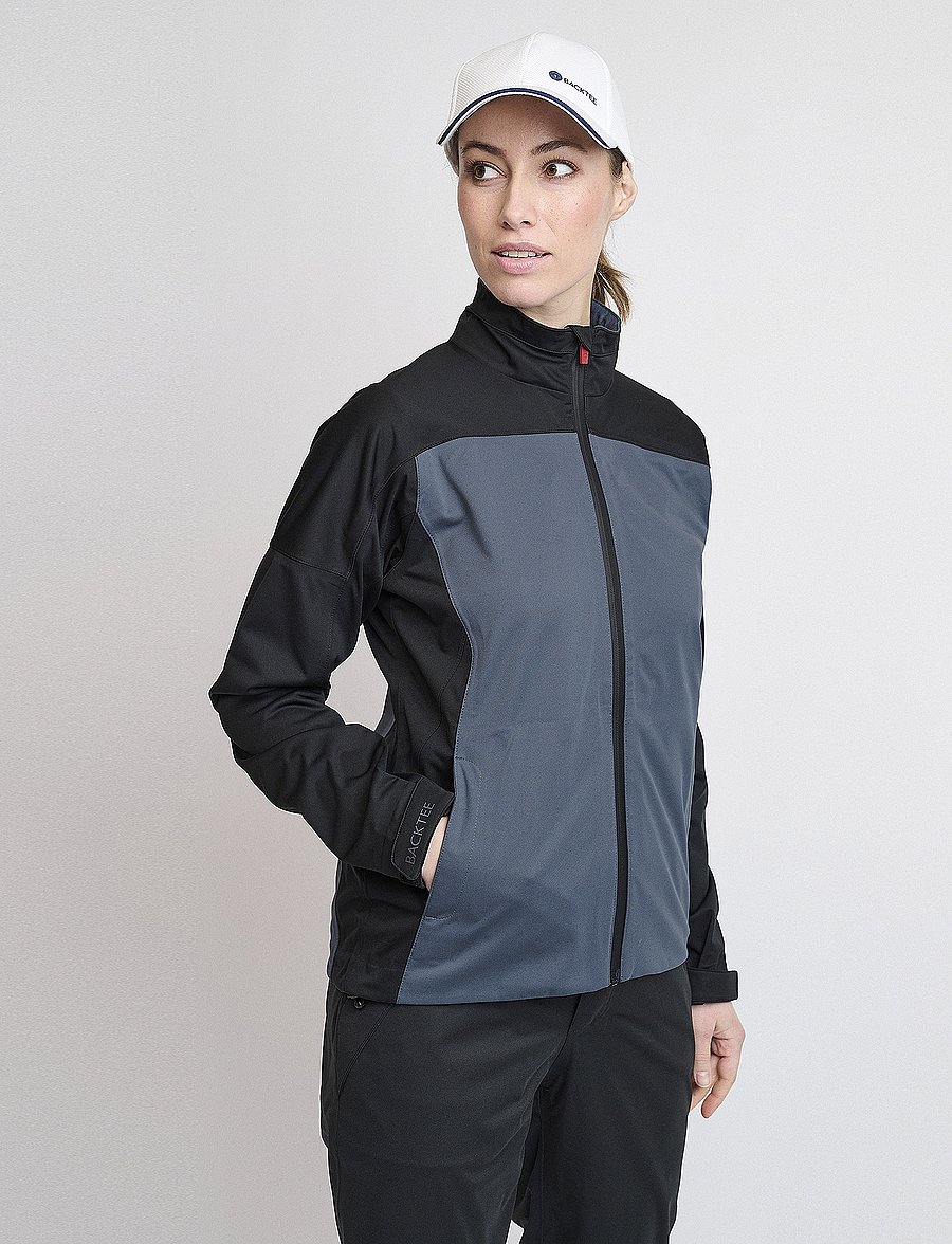BACKTEE - Ladies 4WS Pro Rain Jacket - kurtki golfowe - ombre blue - 0
