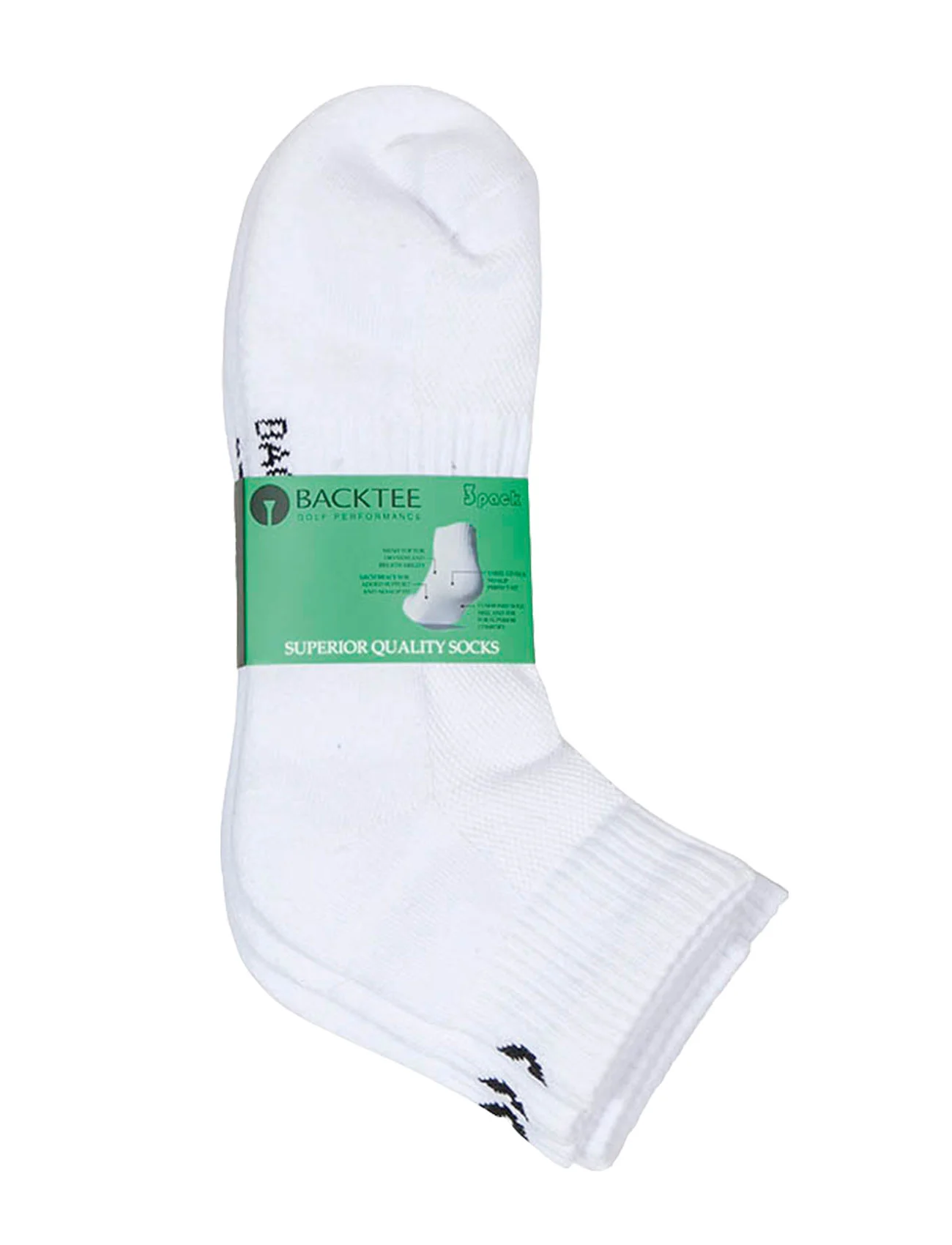 BACKTEE - BACKTEE Ankle Sock (1x3 pairs) - lowest prices - optical white - 0