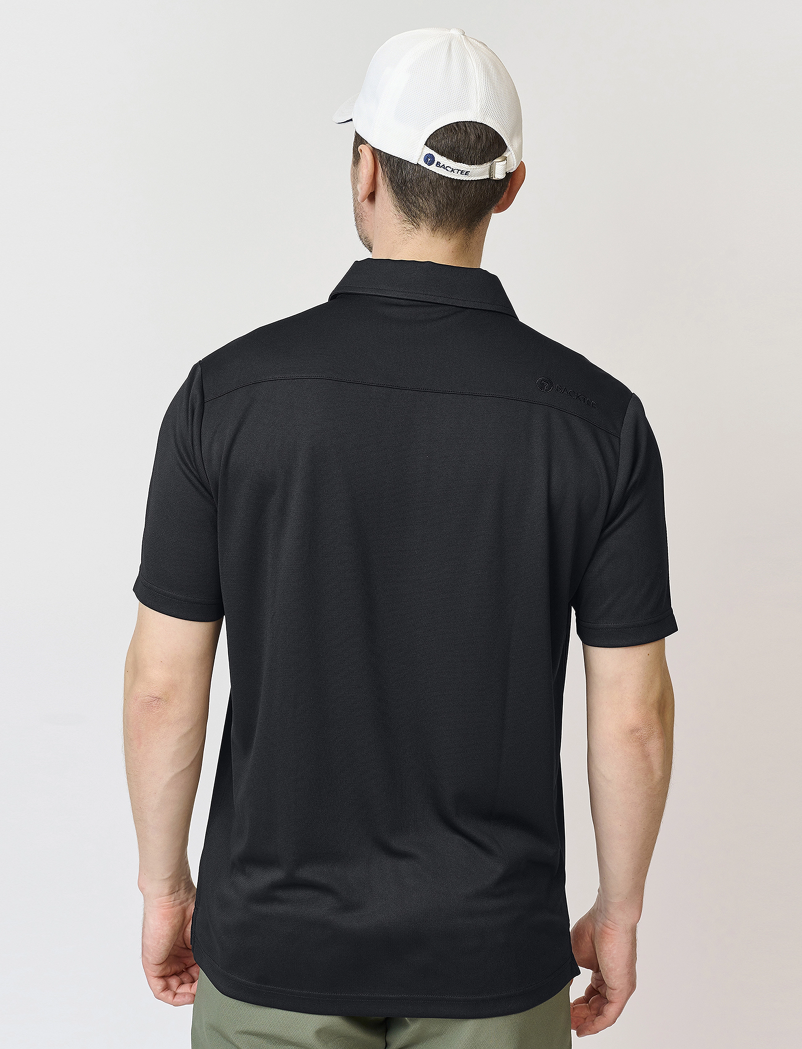 BACKTEE - Mens Performance Polo - toppe & t-shirts - black - 2