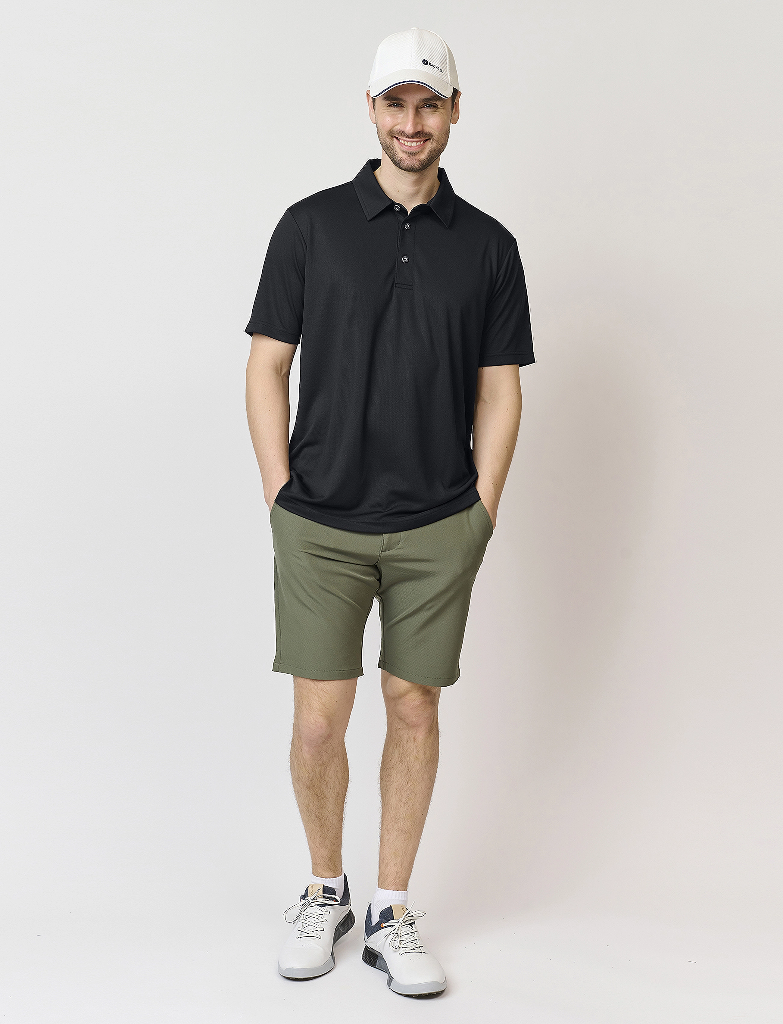 BACKTEE - Mens Performance Polo - toppe & t-shirts - black - 3