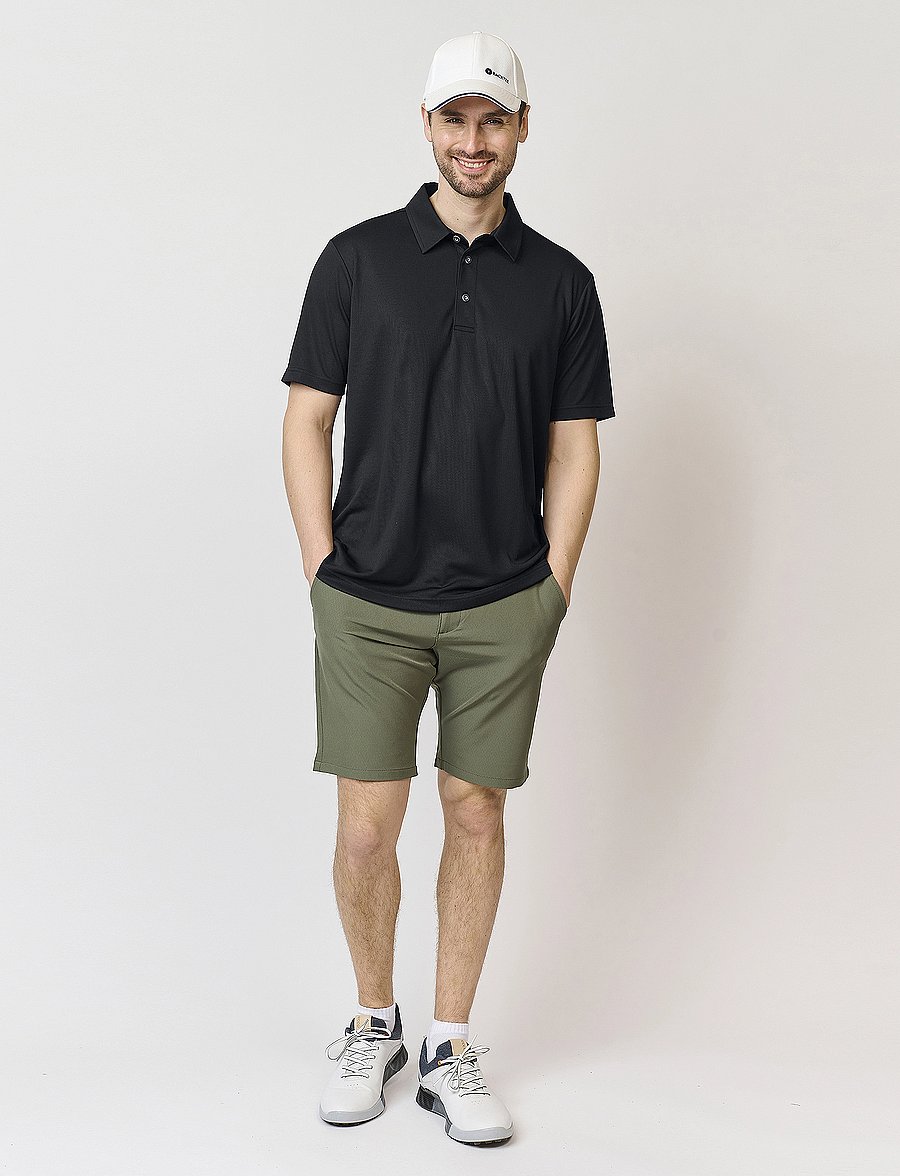 BACKTEE - Mens Performance Polo - toppe & t-shirts - black - 3