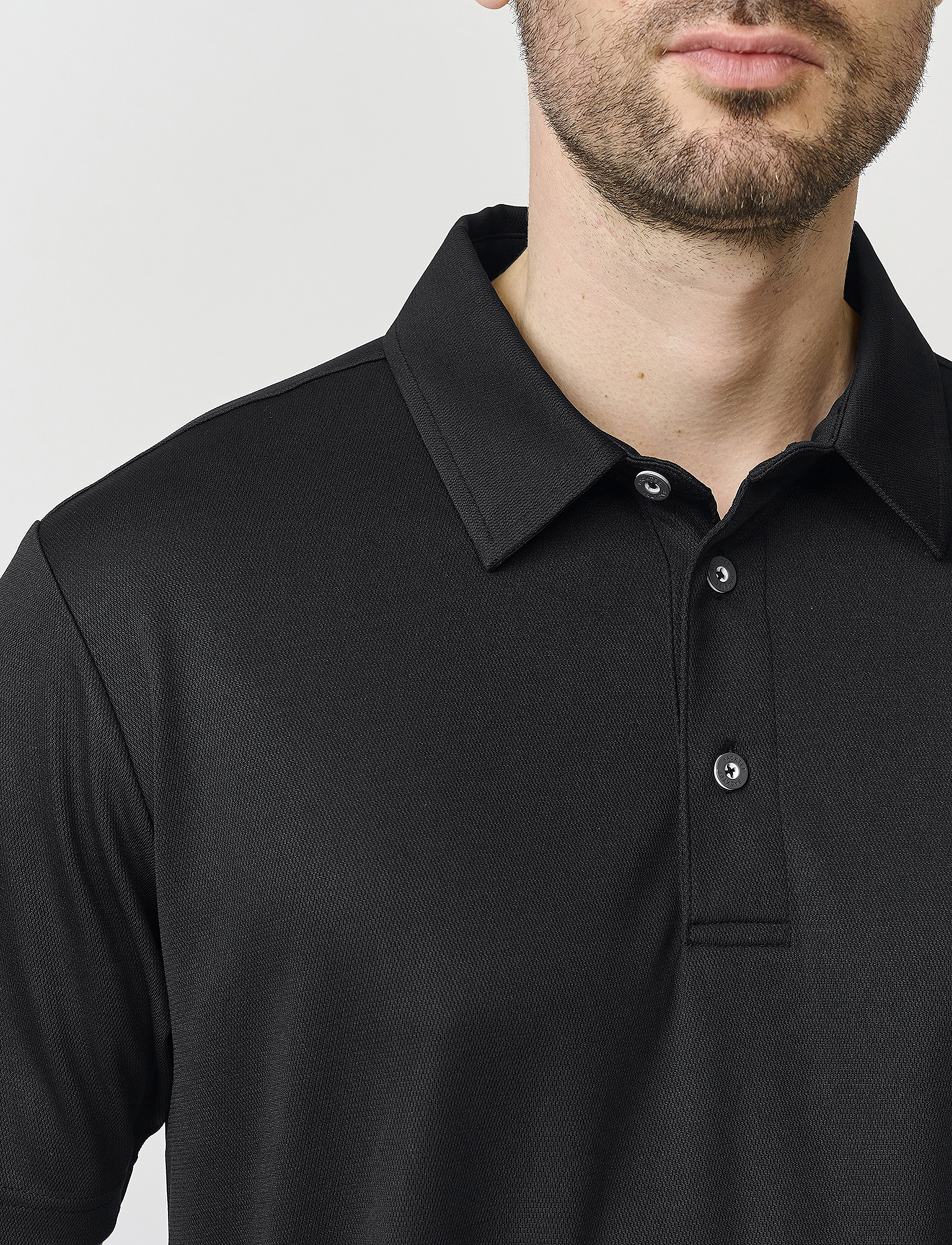 BACKTEE - Mens Performance Polo - toppe & t-shirts - black - 4