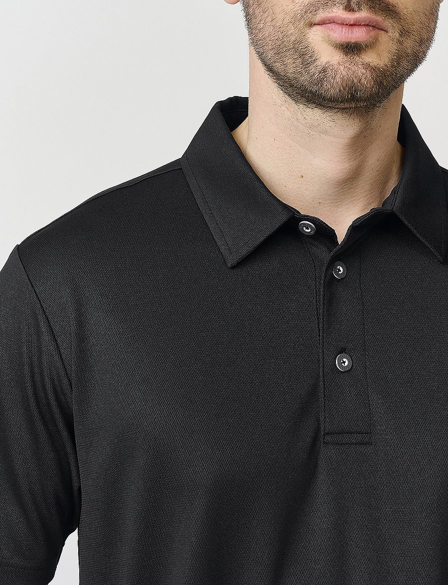 BACKTEE - Mens Performance Polo - toppe & t-shirts - black - 4