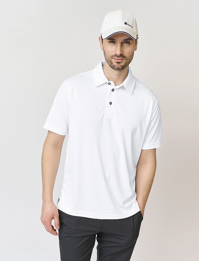 BACKTEE - Mens Performance Polo - toppe & t-shirts - optical white - 0