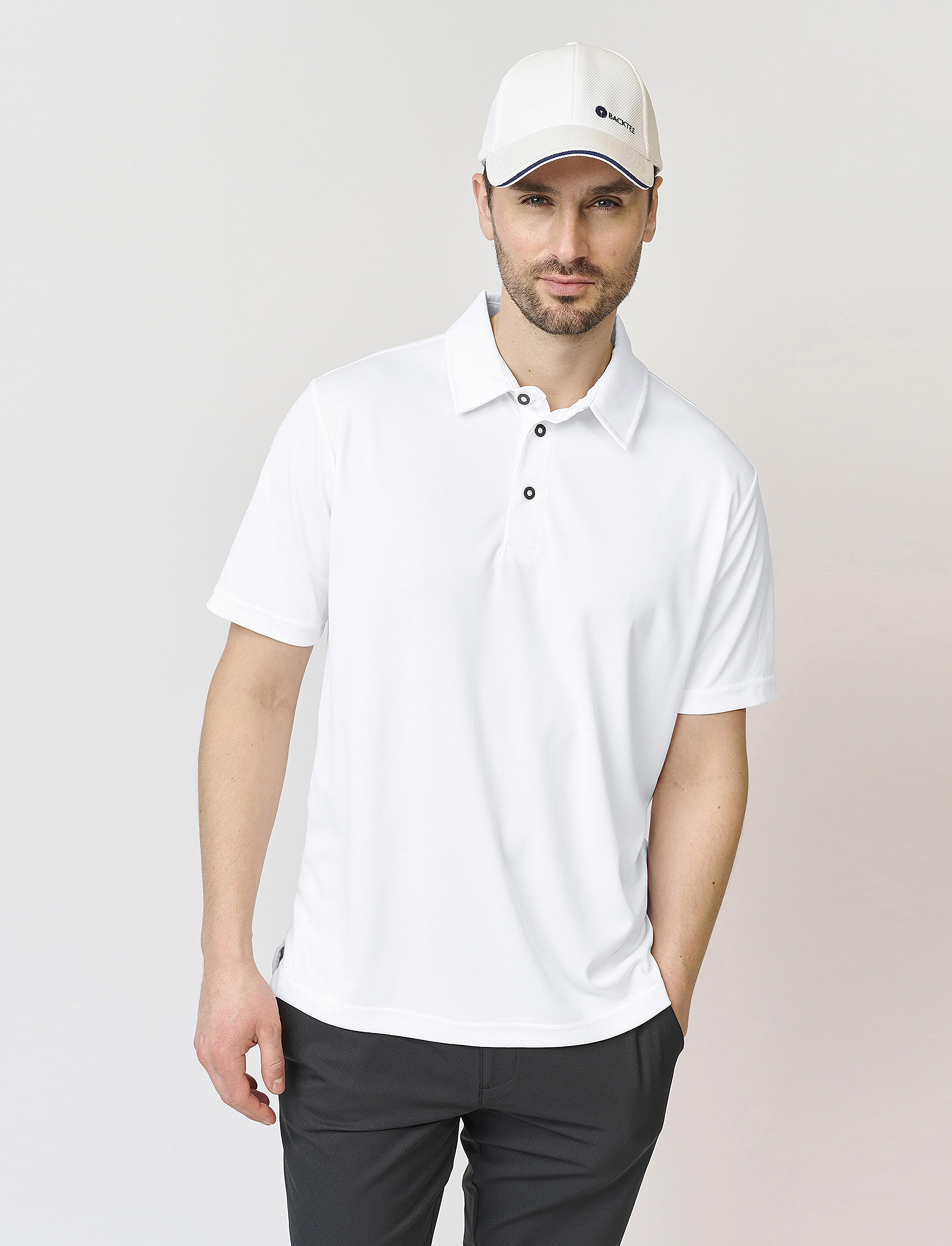 BACKTEE - Mens Performance Polo - män - optical white - 0