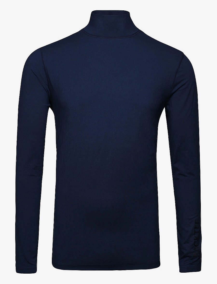 BACKTEE - Mens First Skin Turtle Neck - langermede topper - navy - 1