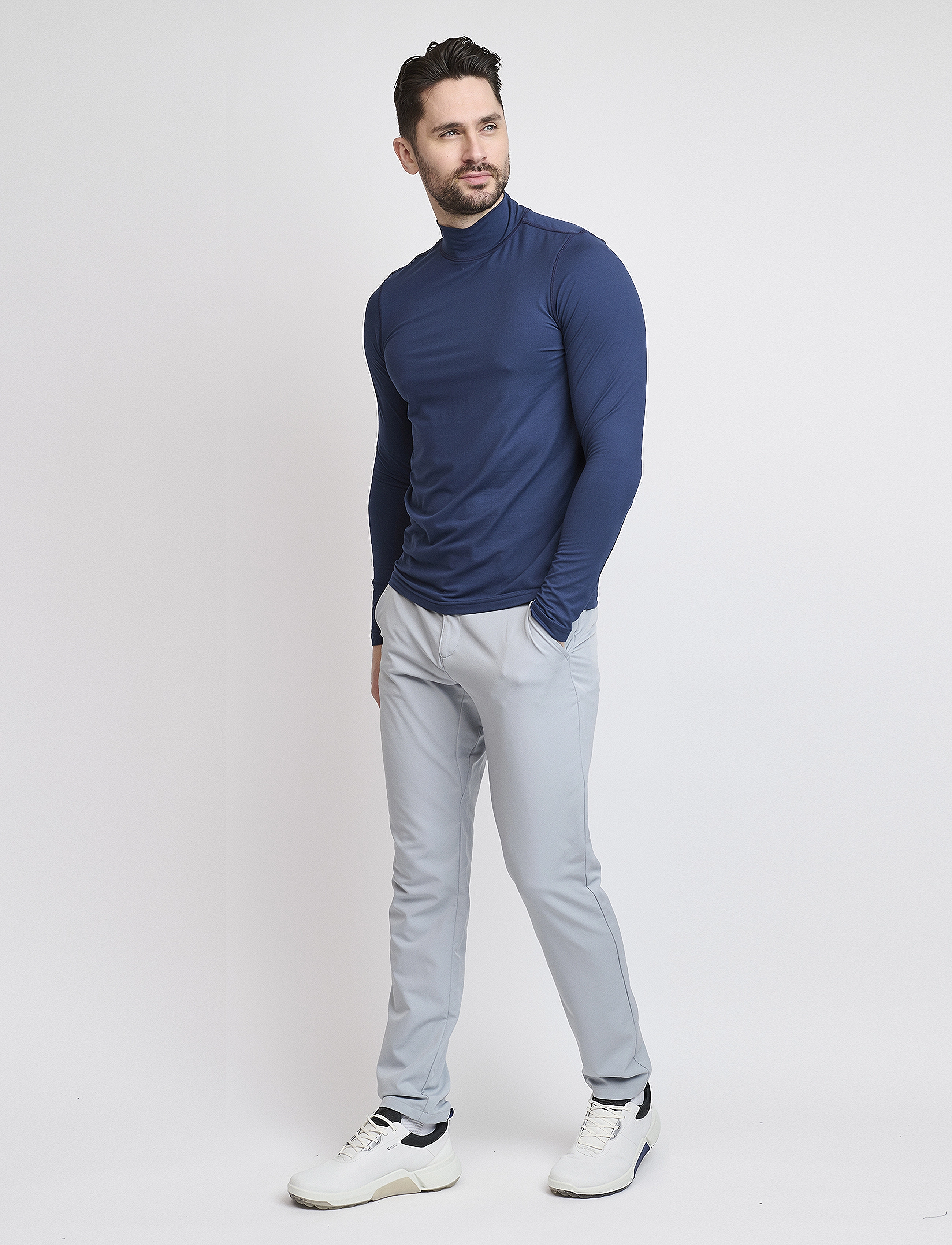 BACKTEE - Mens First Skin Turtle Neck - longsleeved tops - navy - 3