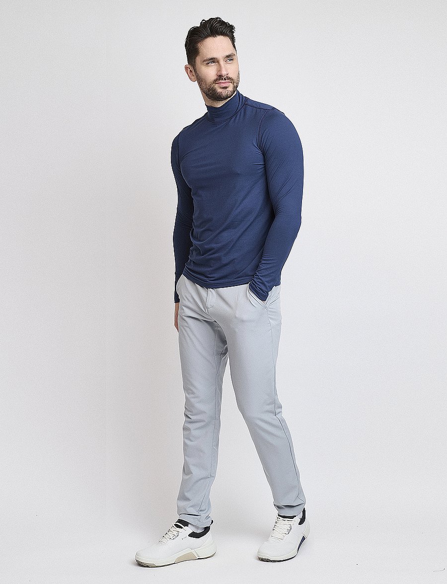 BACKTEE - Mens First Skin Turtle Neck - langermede topper - navy - 3
