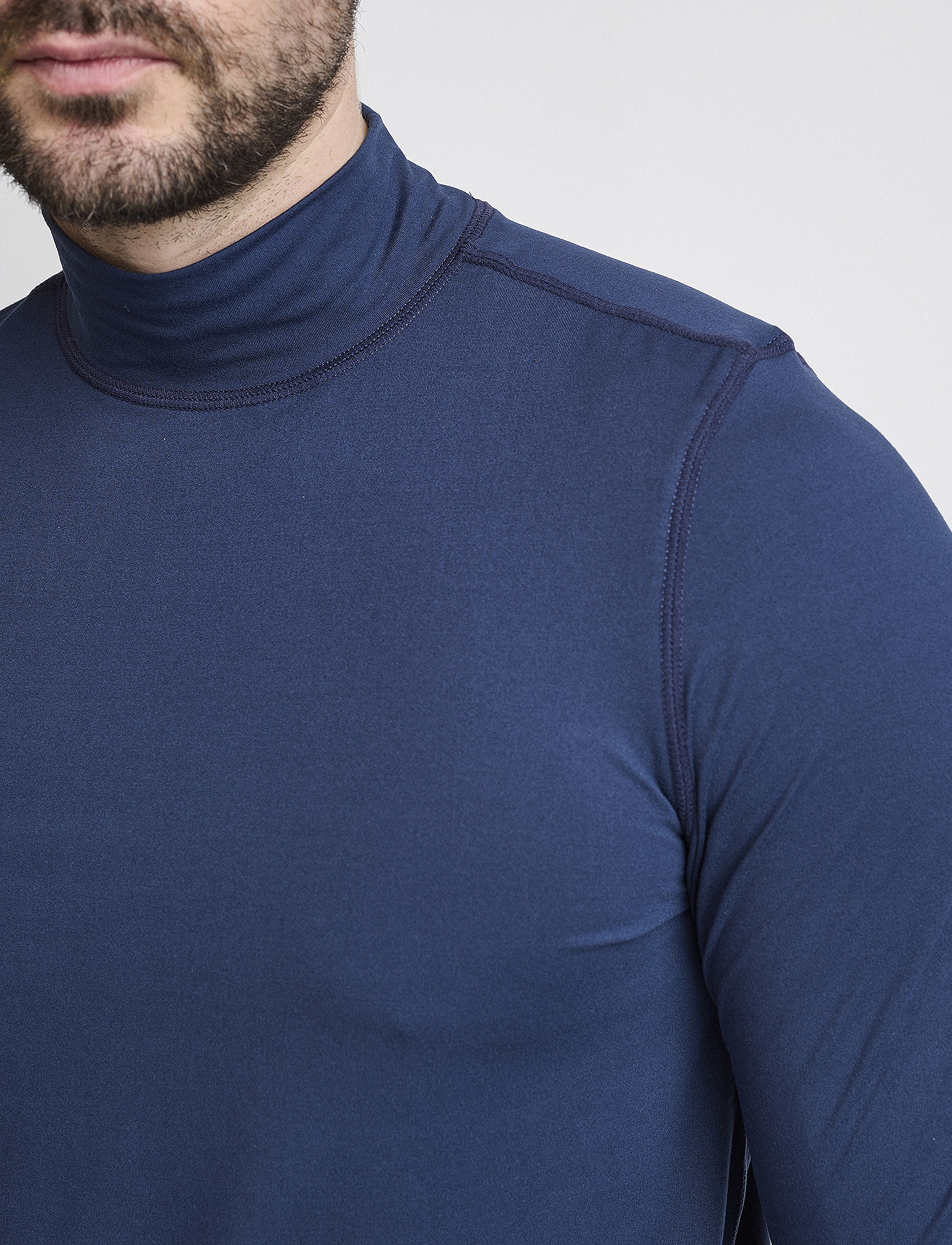 BACKTEE - Mens First Skin Turtle Neck - longsleeved tops - navy - 4