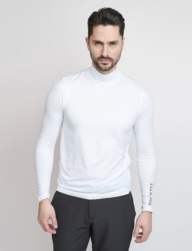 BACKTEE - Mens First Skin Turtle Neck - långärmade tröjor - optical white - 0