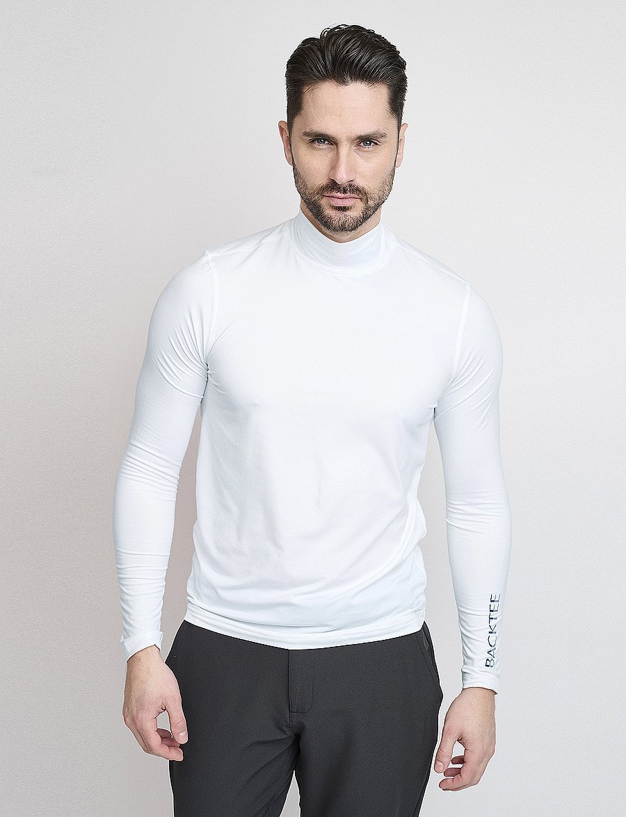 BACKTEE - Mens First Skin Turtle Neck - toppe & t-shirts - optical white - 0