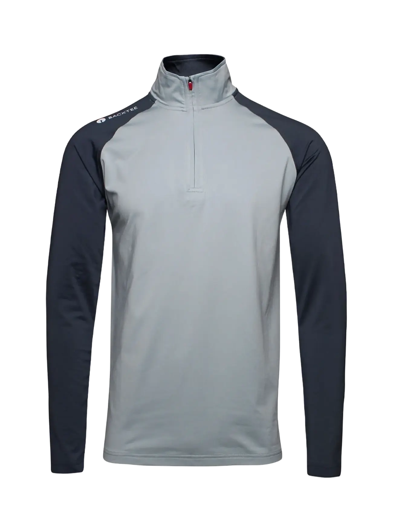 BACKTEE Mens Zipneck Baselayer - BACKTEE - OMBRE BLUE / grey