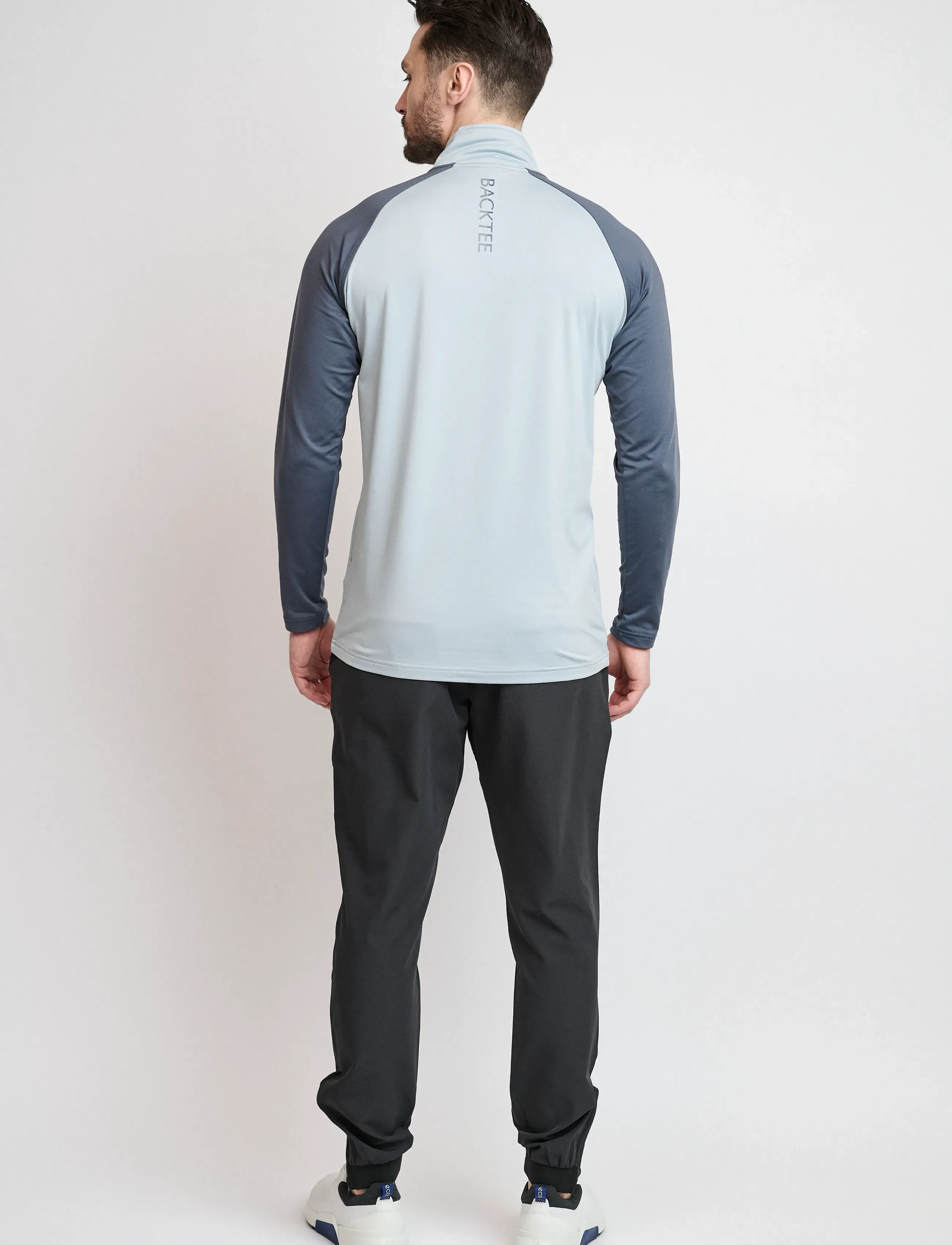 BACKTEE - Mens Zipneck Baselayer - fleece - ombre blue - 2