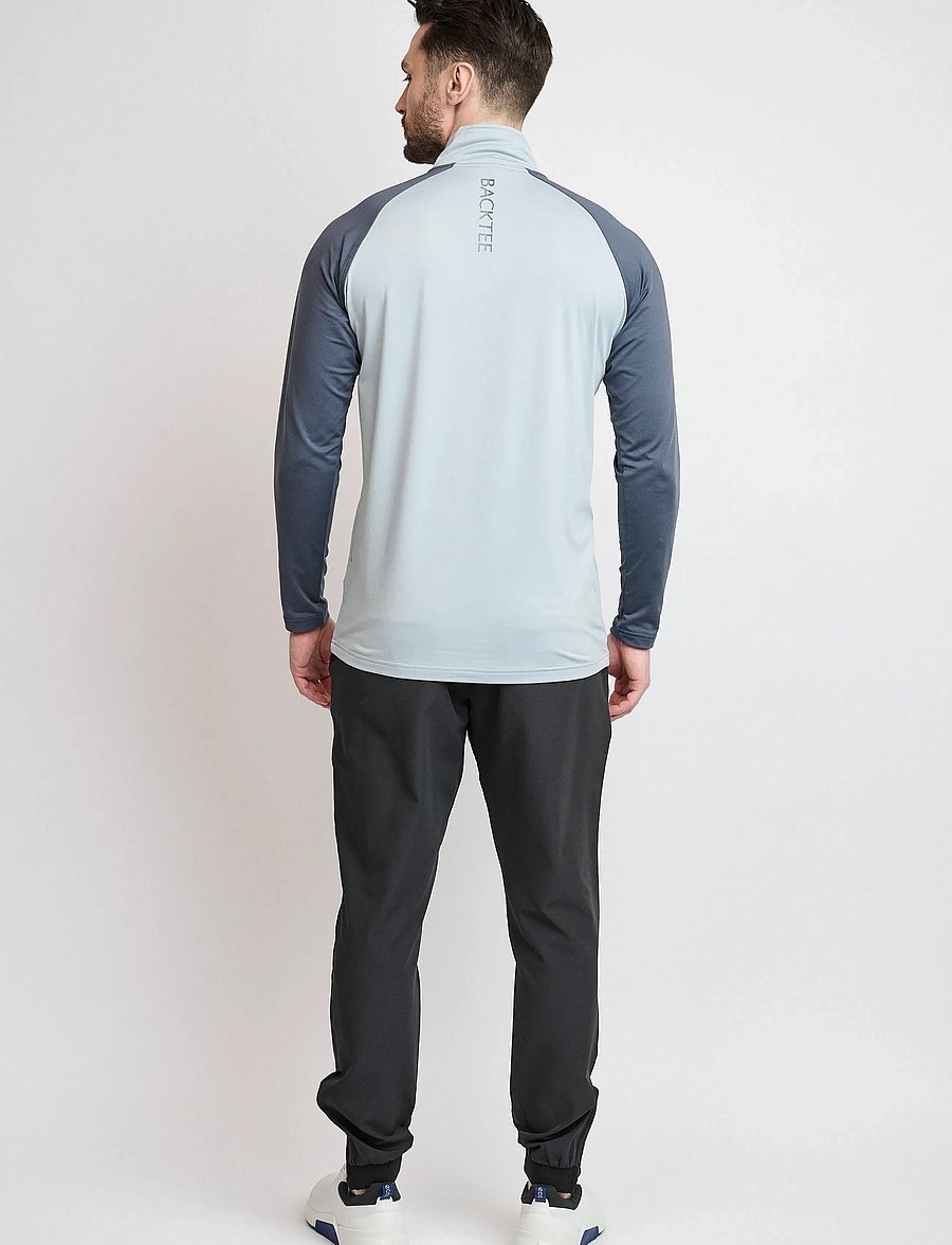 BACKTEE - Mens Zipneck Baselayer - flíspeysur og millilög - ombre blue - 2