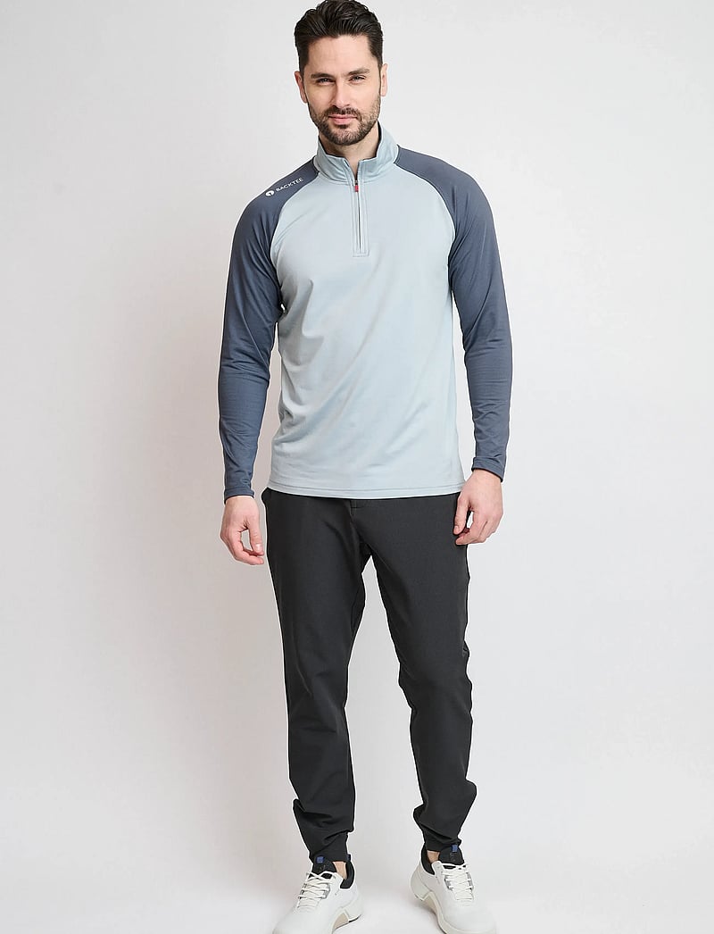 BACKTEE - Mens Zipneck Baselayer - underställströjor - ombre blue - 3
