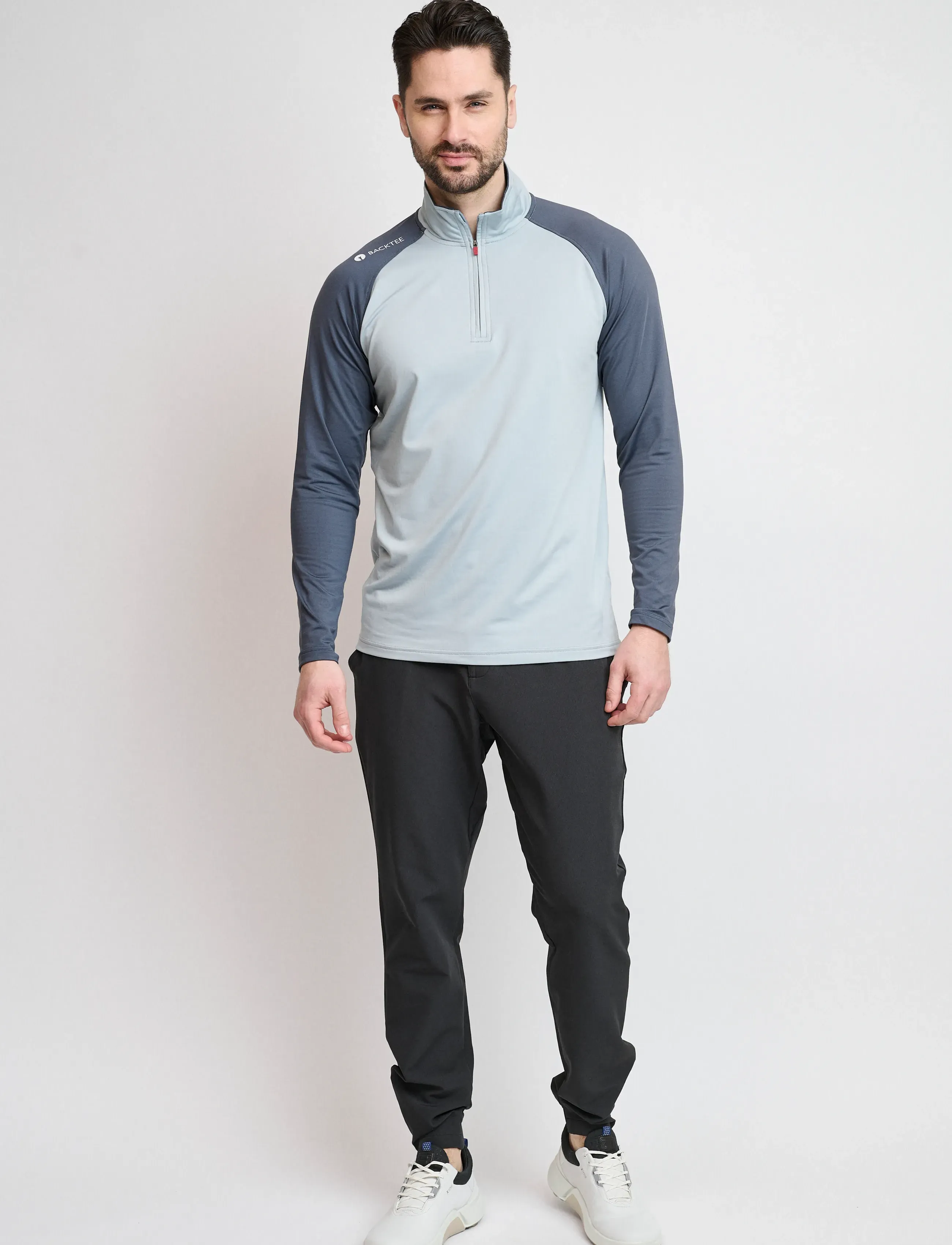 BACKTEE - Mens Zipneck Baselayer - fleece - ombre blue - 3