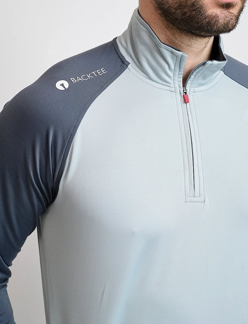 BACKTEE - Mens Zipneck Baselayer - underställströjor - ombre blue - 4