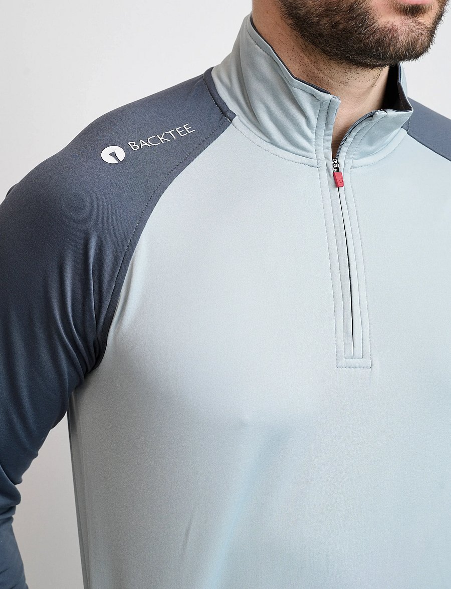 BACKTEE - Mens Zipneck Baselayer - flíspeysur og millilög - ombre blue - 4