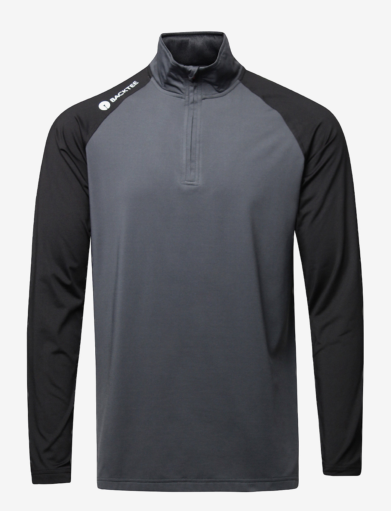 BACKTEE - Mens Zipneck Baselayer - långärmade t-shirts - asphalt - 1