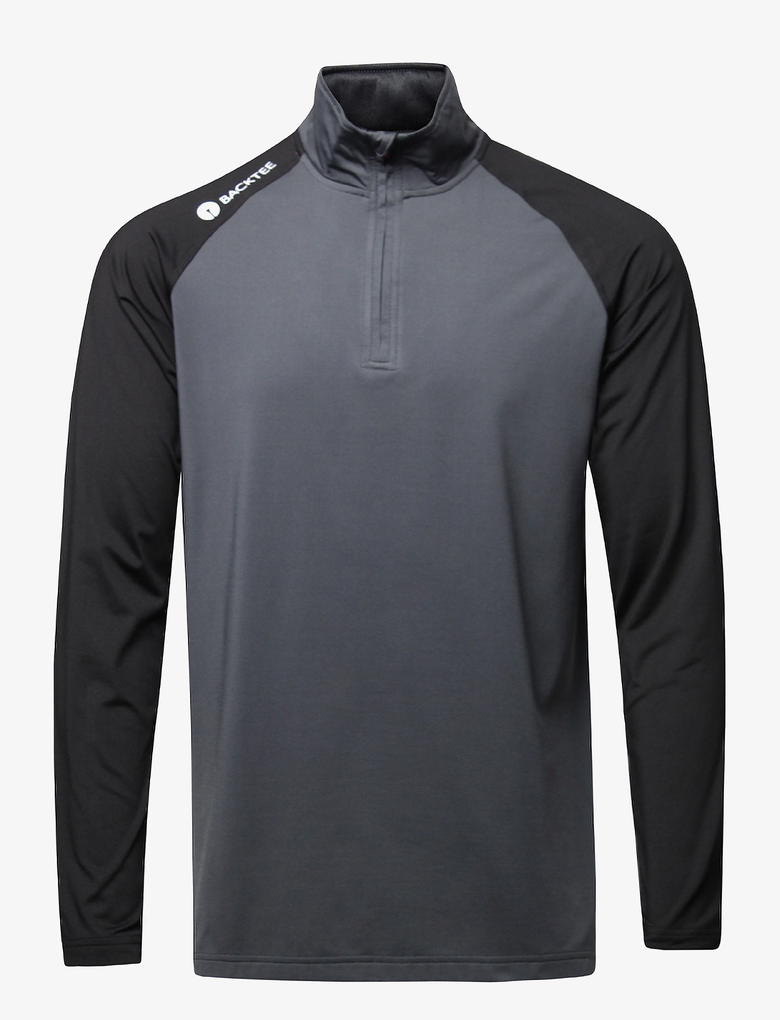 BACKTEE Mens Zipneck Baselayer - Golf - ASPHALT / grey