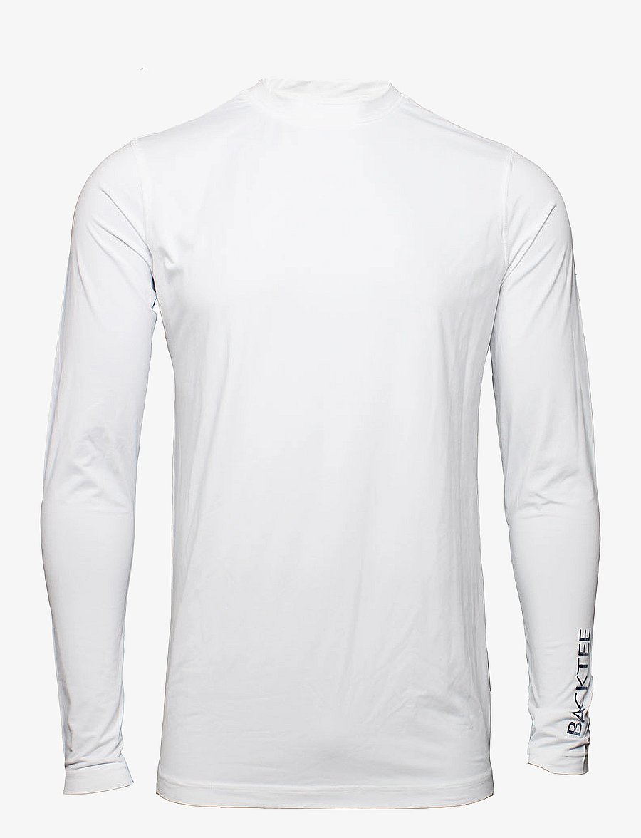 BACKTEE - Mens First Skin Round Neck - långärmade tröjor - optical white - 1