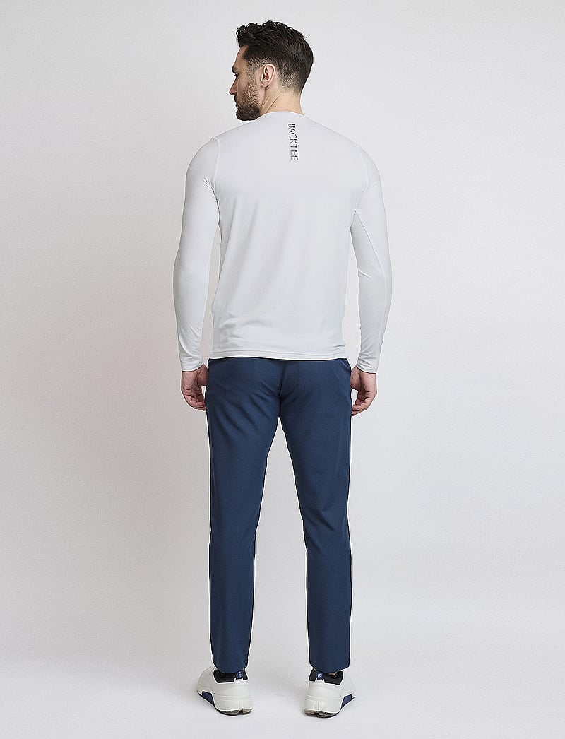 BACKTEE - Mens First Skin Round Neck - långärmade tröjor - optical white - 2