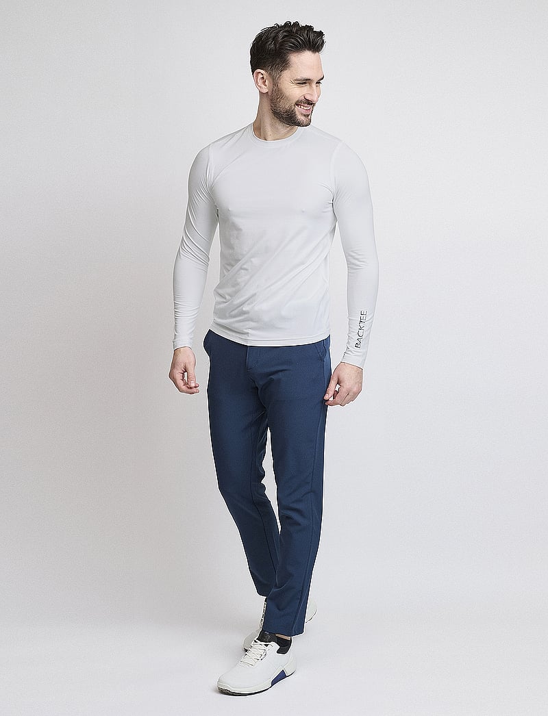 BACKTEE - Mens First Skin Round Neck - långärmade tröjor - optical white - 3