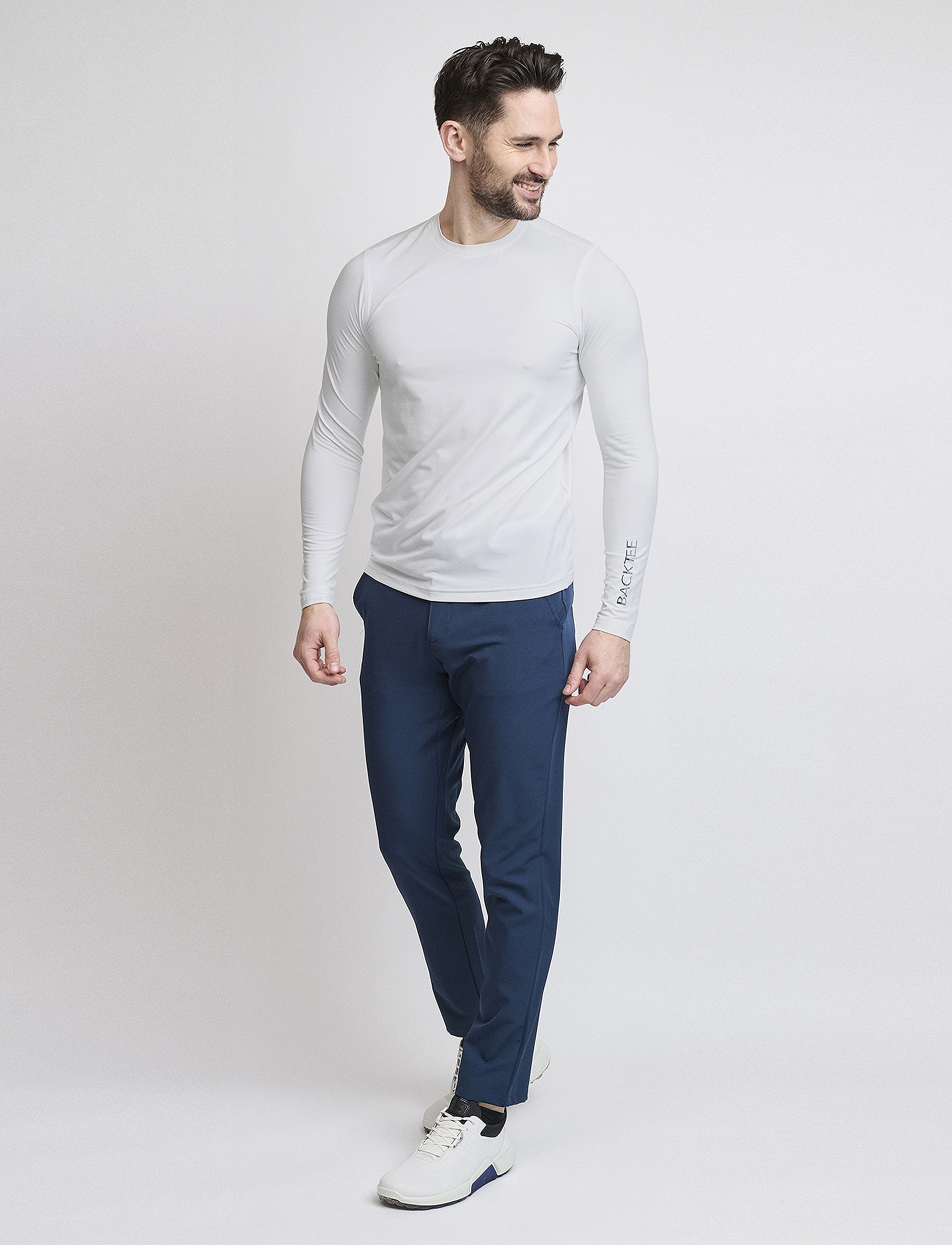 BACKTEE - Mens First Skin Round Neck - longsleeved tops - optical white - 3