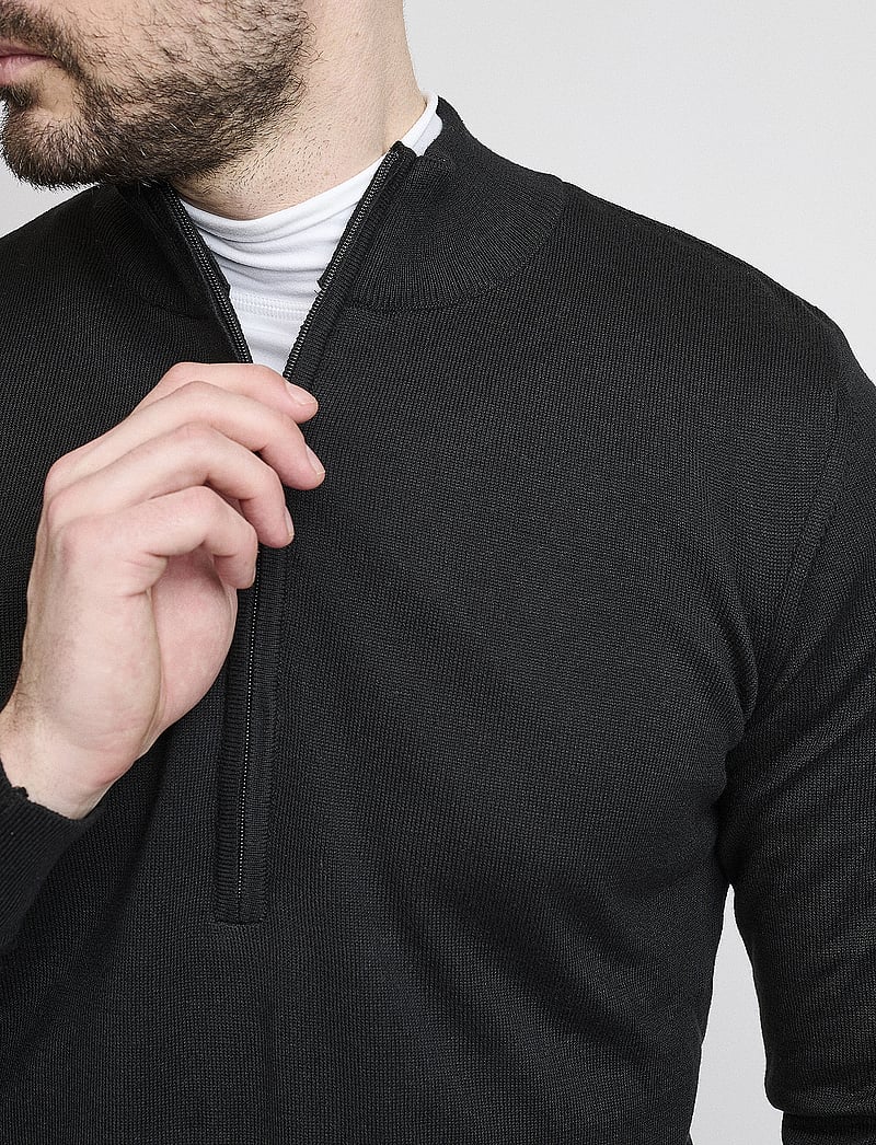 BACKTEE - Mens Windbreaker Sweater - half zip-tröjor - black - 4