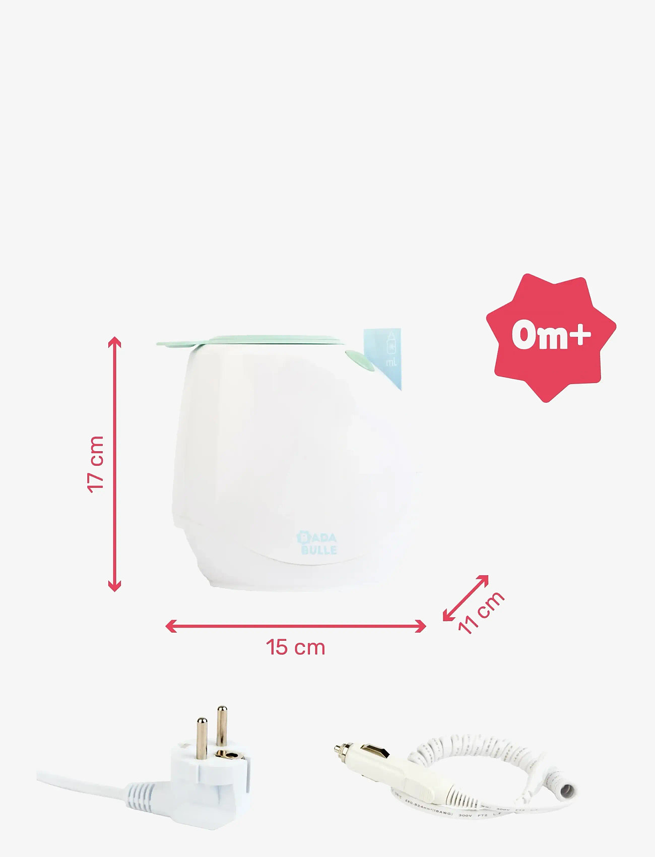 Badabulle - Easy+ Pastel Home/car bottlewarmer - füttern - white - 3