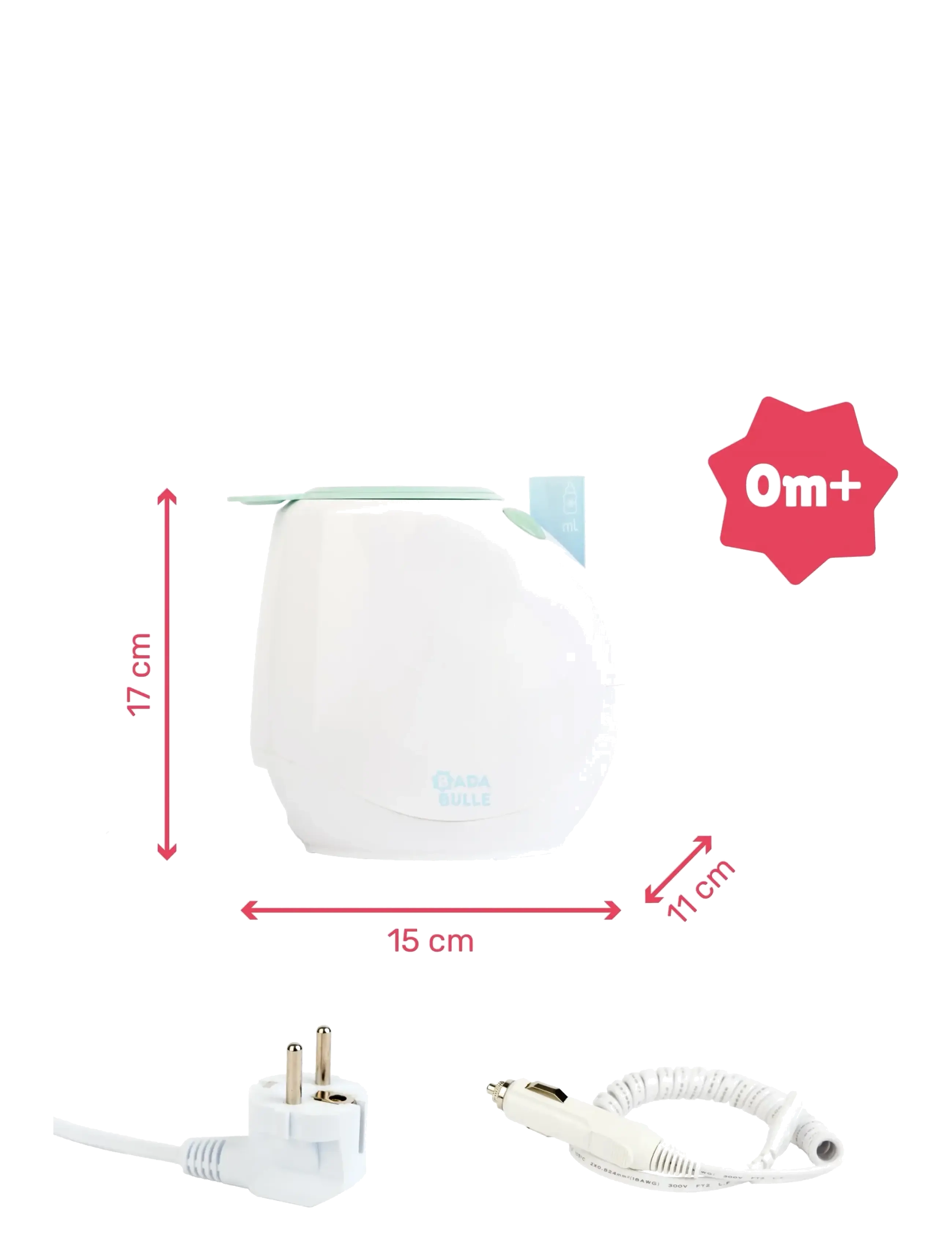 Badabulle - Easy+ Pastel Home/car bottlewarmer - mata - white - 3