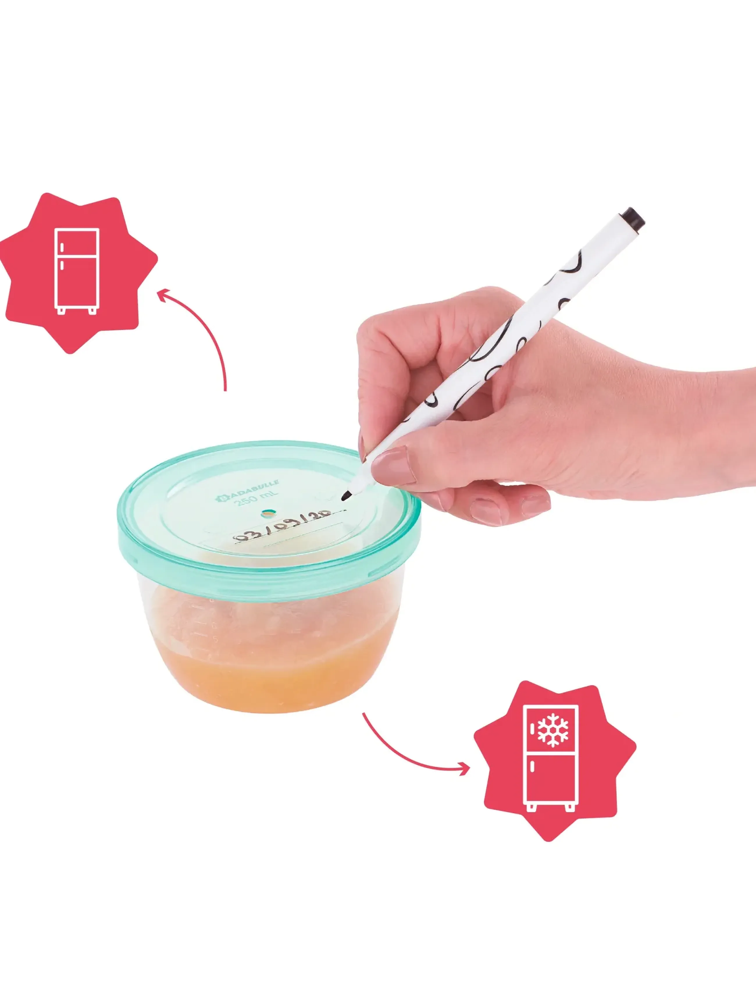 Badabulle - BADABOWLS 5 x 250 ML - contenants de nourriture pour bébé - multi - 5