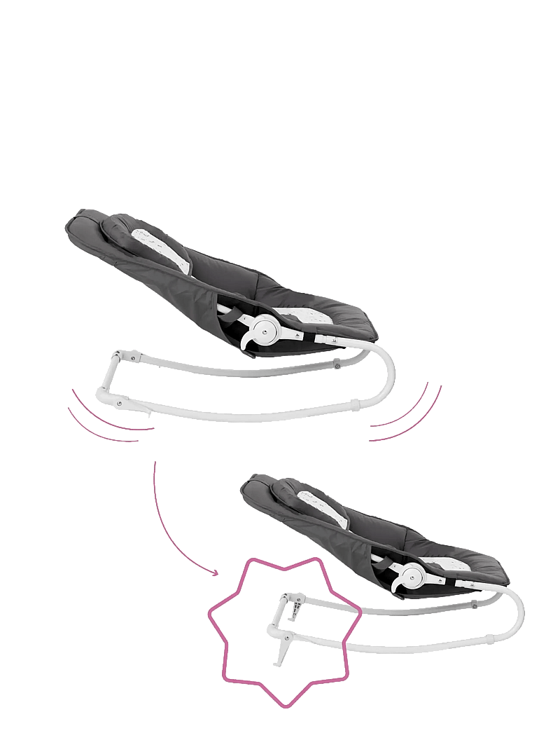 Badabulle - EASY FOLDABLE BOUNCER MOONLIGHT - skråstole - moonlight - 3