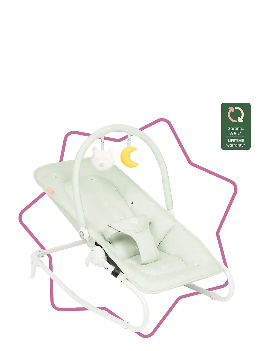 Badabulle - FOLDABLE BOUNCER LICHEN - babywippen - lichen - 2