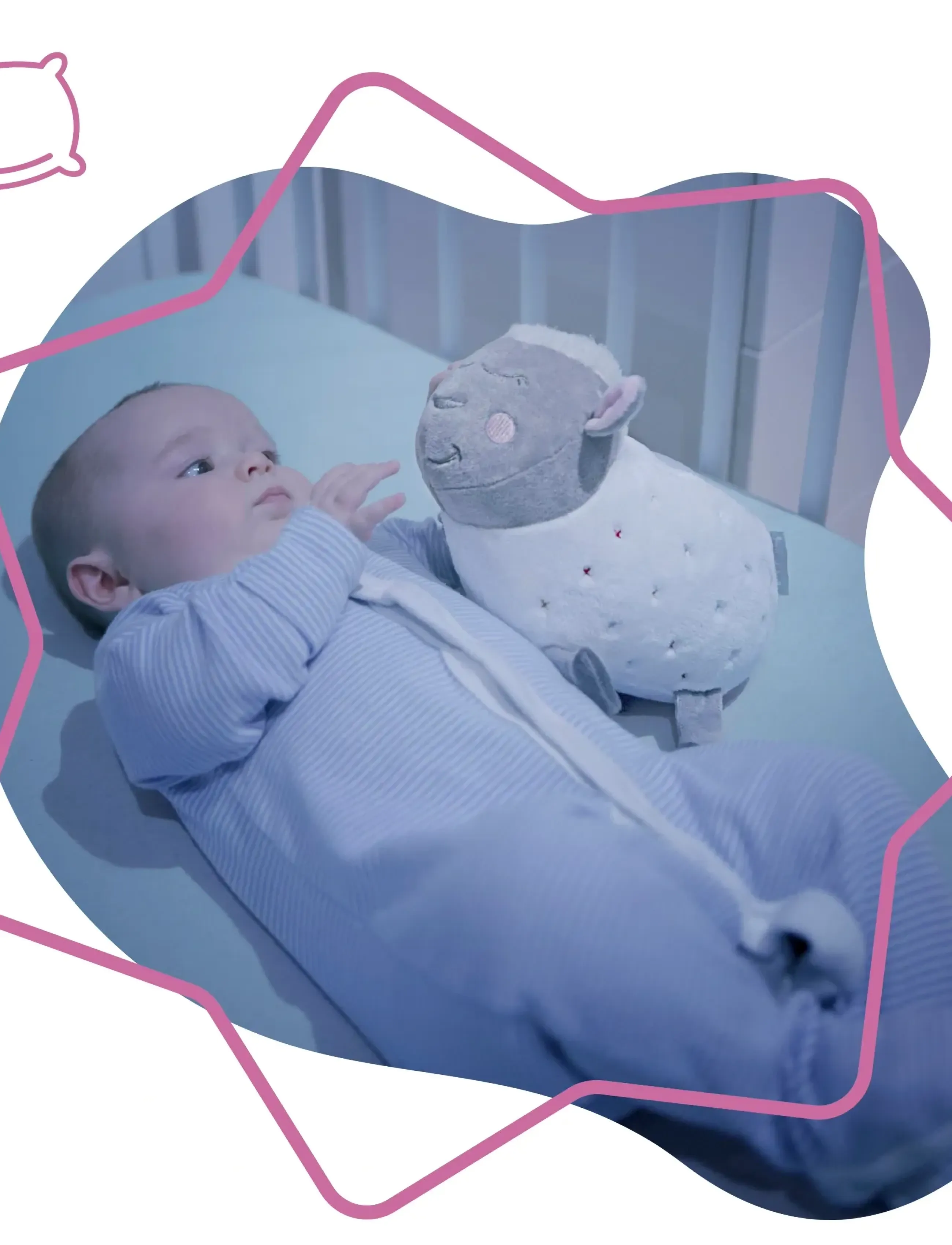 Badabulle Cuddly Toy Nightlight, One Size, White, Belysning > Natlamper, Børn
