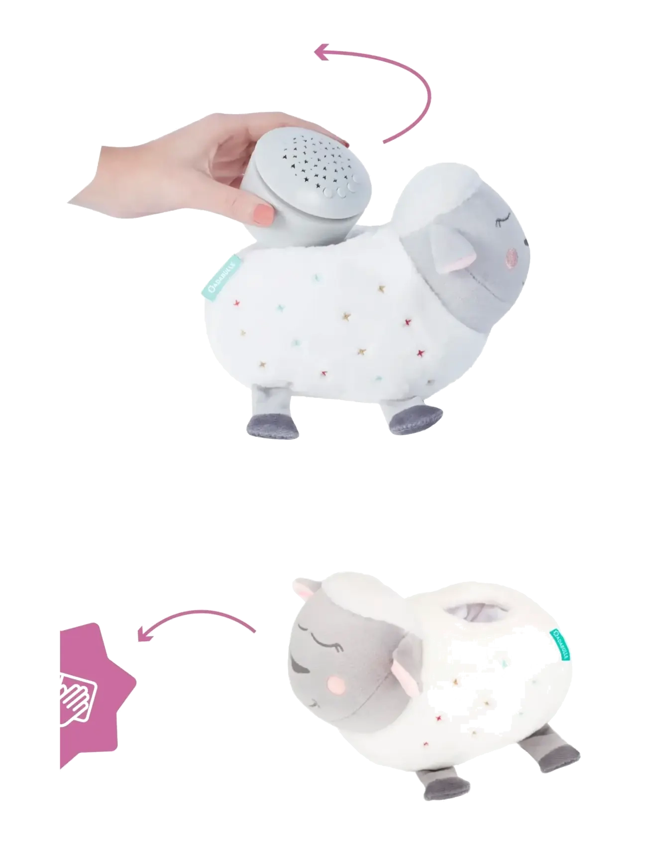Badabulle - CUDDLY TOY NIGHTLIGHT - natlamper - white - 3