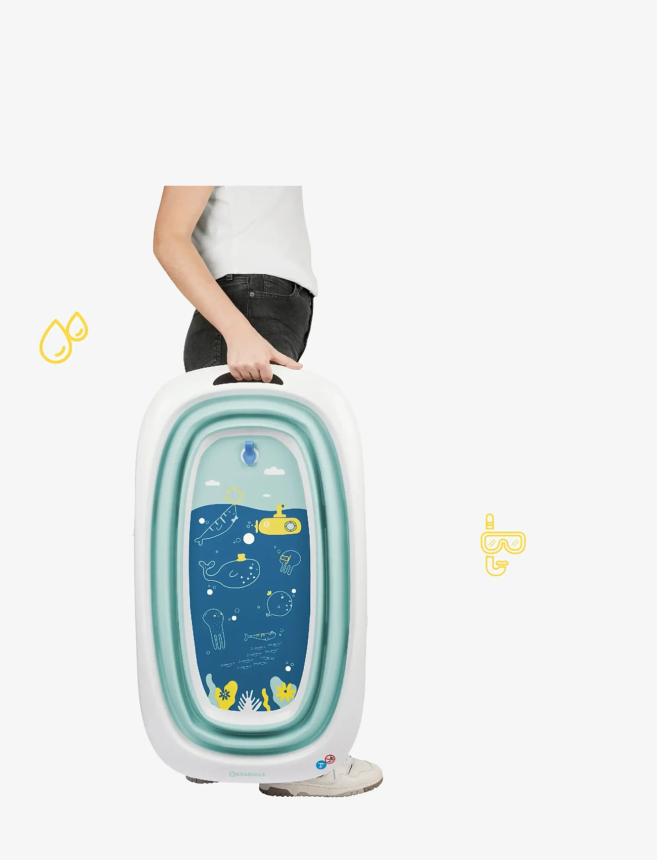 Badabulle - FOLDABLE BATHTUB - badekar og tilbehør - blue - 2