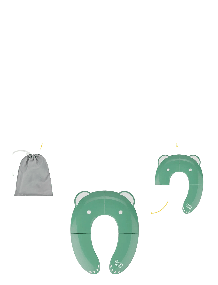 Badabulle - FOLDING TOILET SEAT REDUCER - green - 2