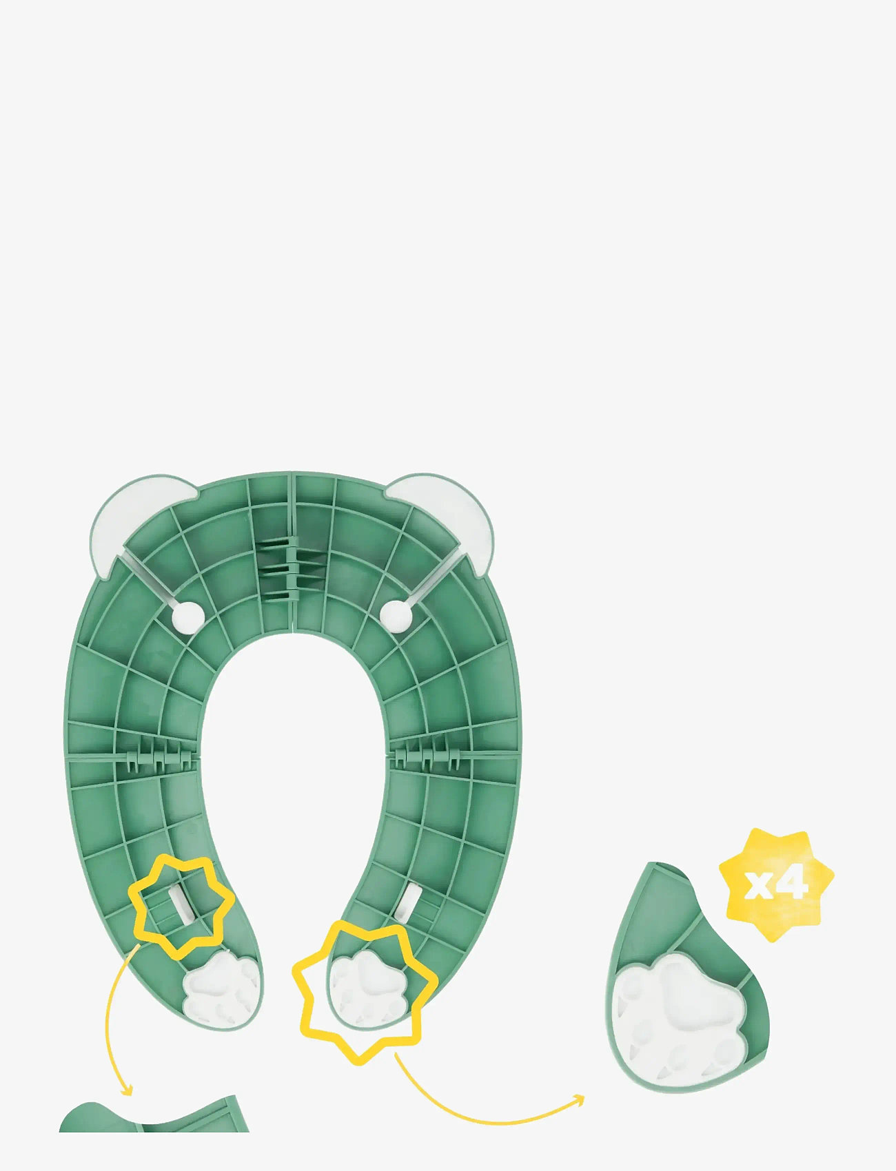 Badabulle - FOLDING TOILET SEAT REDUCER - potid - green - 3