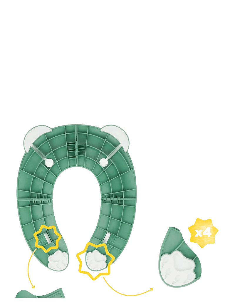 Badabulle - FOLDING TOILET SEAT REDUCER - potid - green - 3