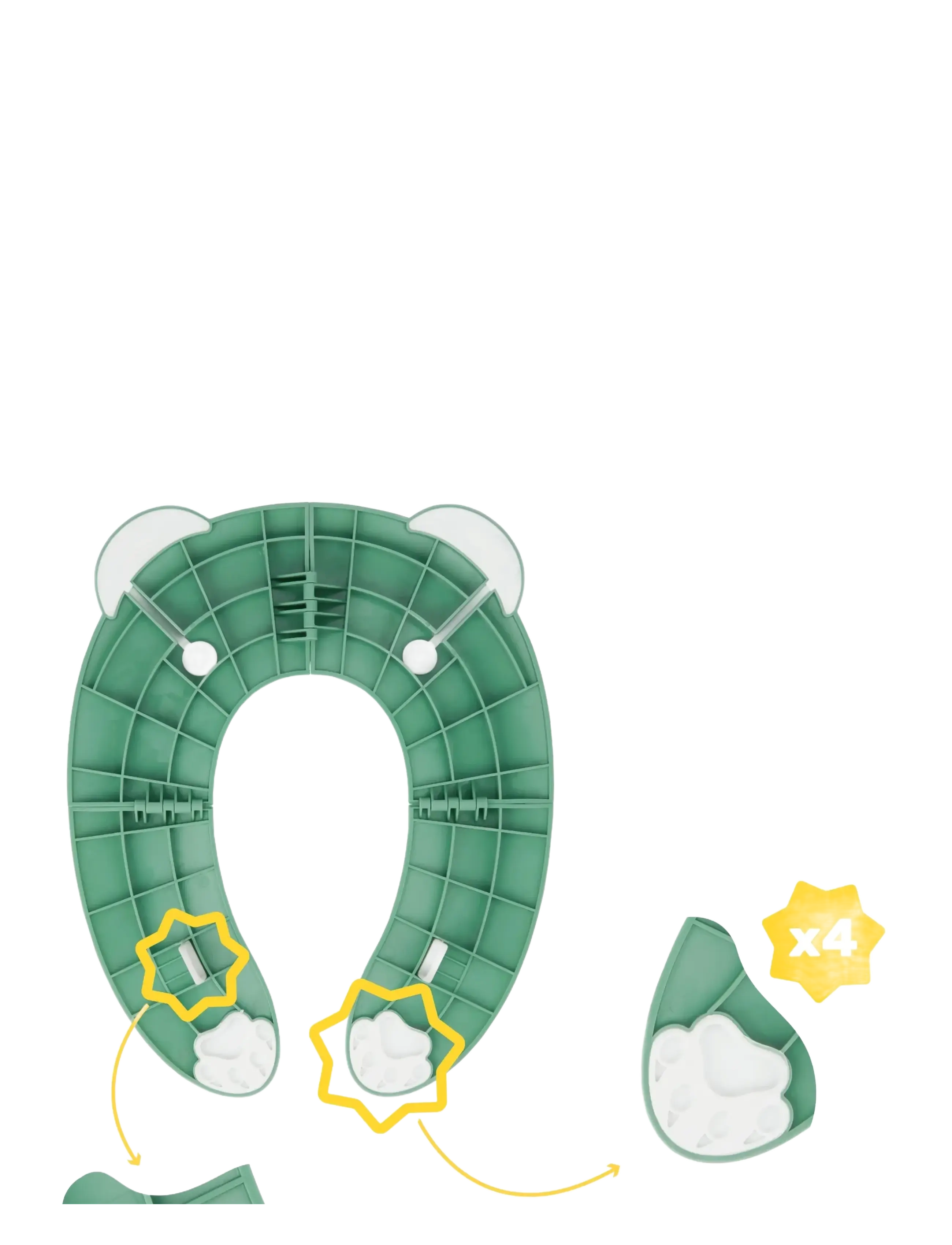 Badabulle - FOLDING TOILET SEAT REDUCER - green - 3
