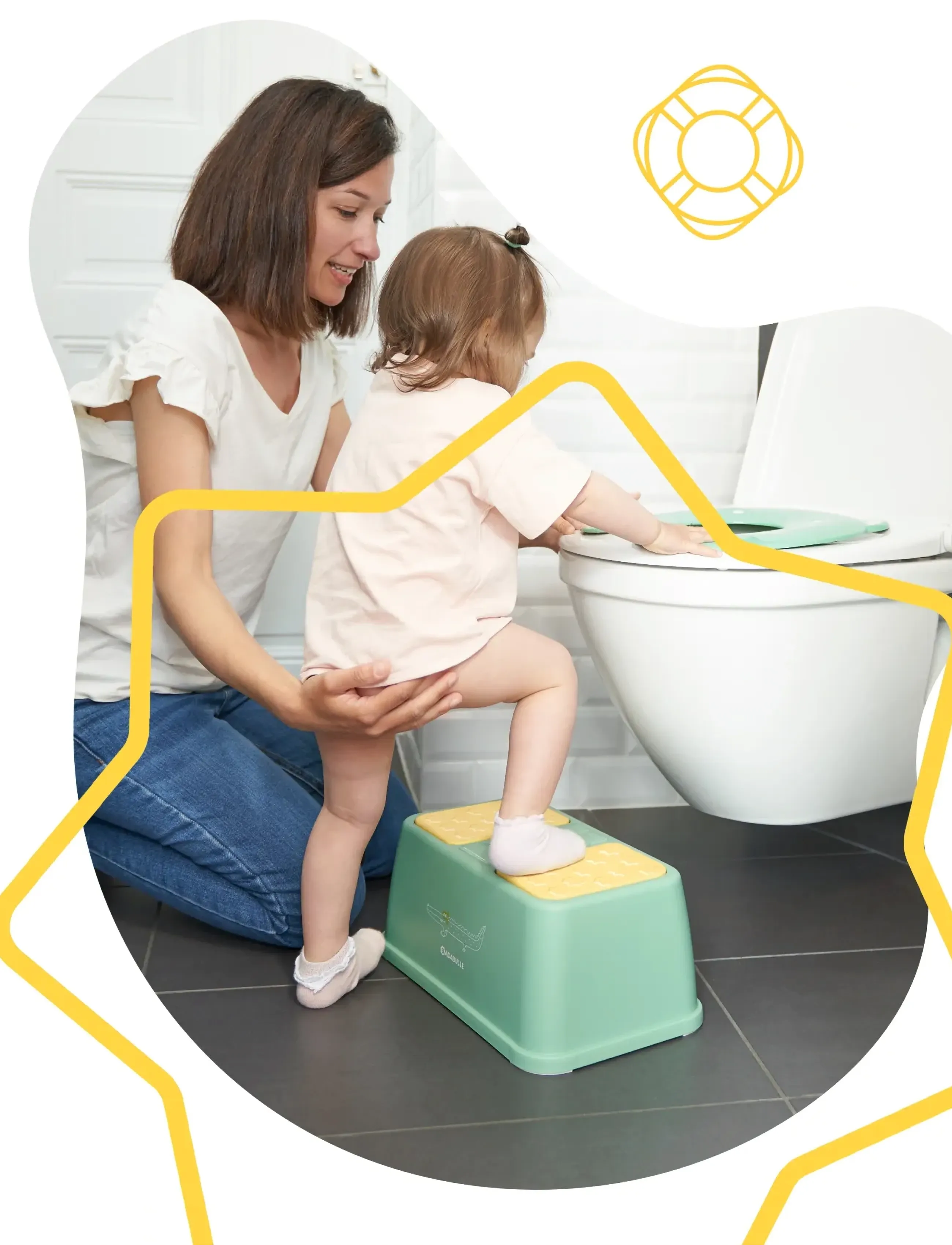 Badabulle Step Stool, One Size, Bath Time, Grün - Stools, Kinder