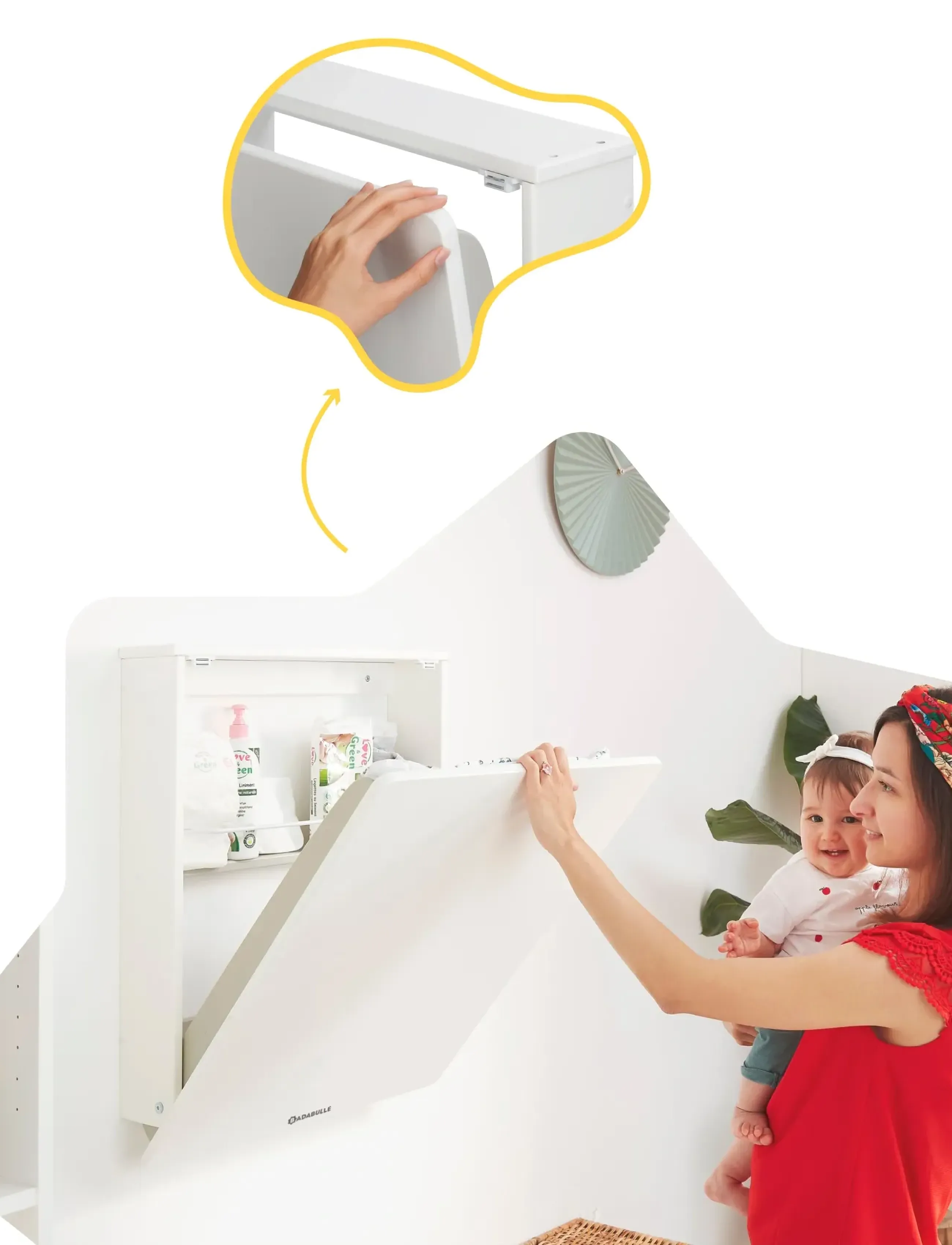 Badabulle - WALL-MOUNTED CHANGING TABLE - plouf - 5
