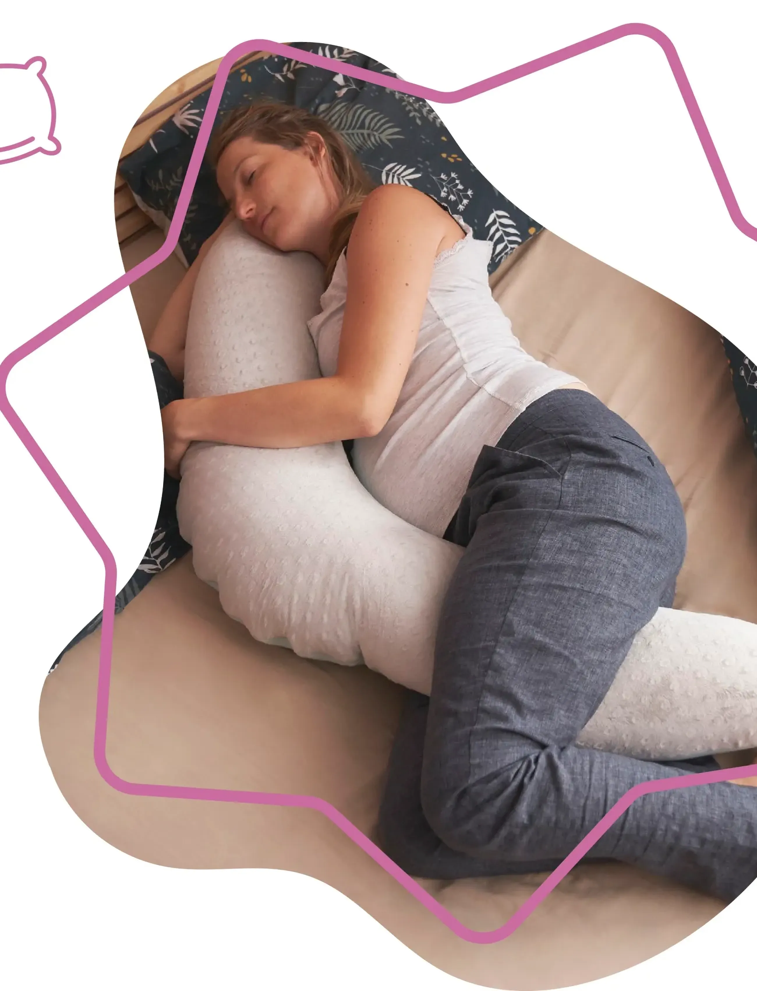 Badabulle Pregnancy Pillows Fluffy, Børn, U-Formet Graviditetspude, Hvid, Str: ONE SIZE