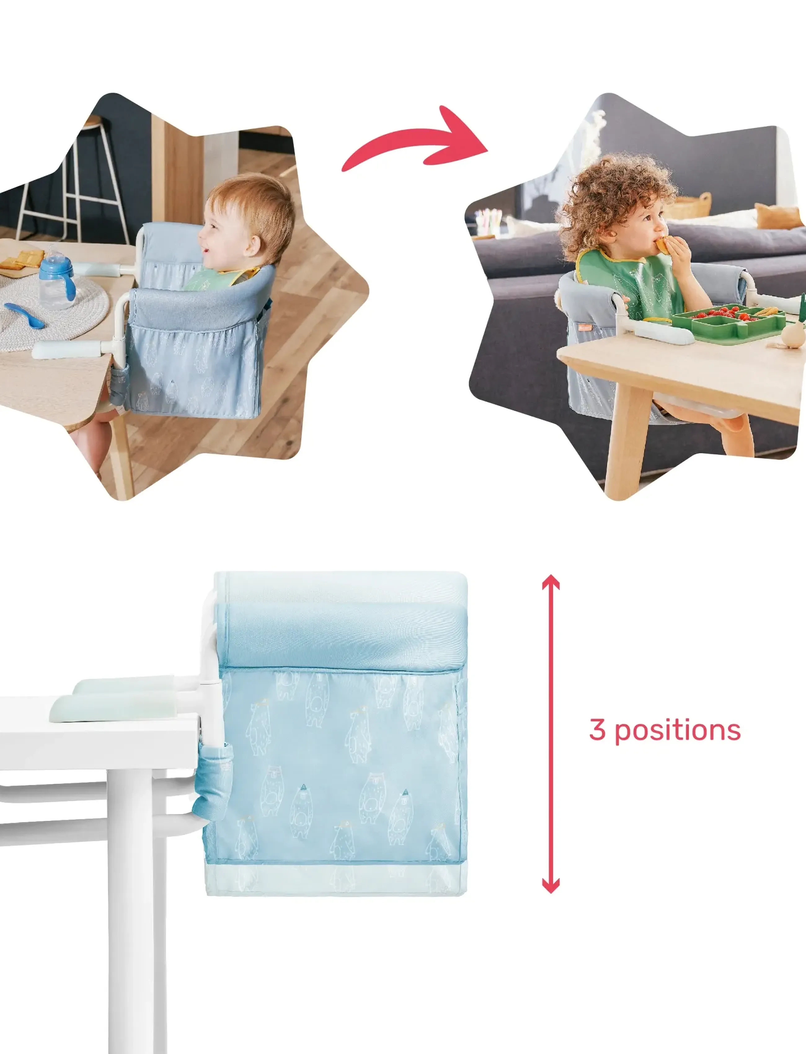 Badabulle - TABLE SEAT - baby chairs & accessories - blue - 4